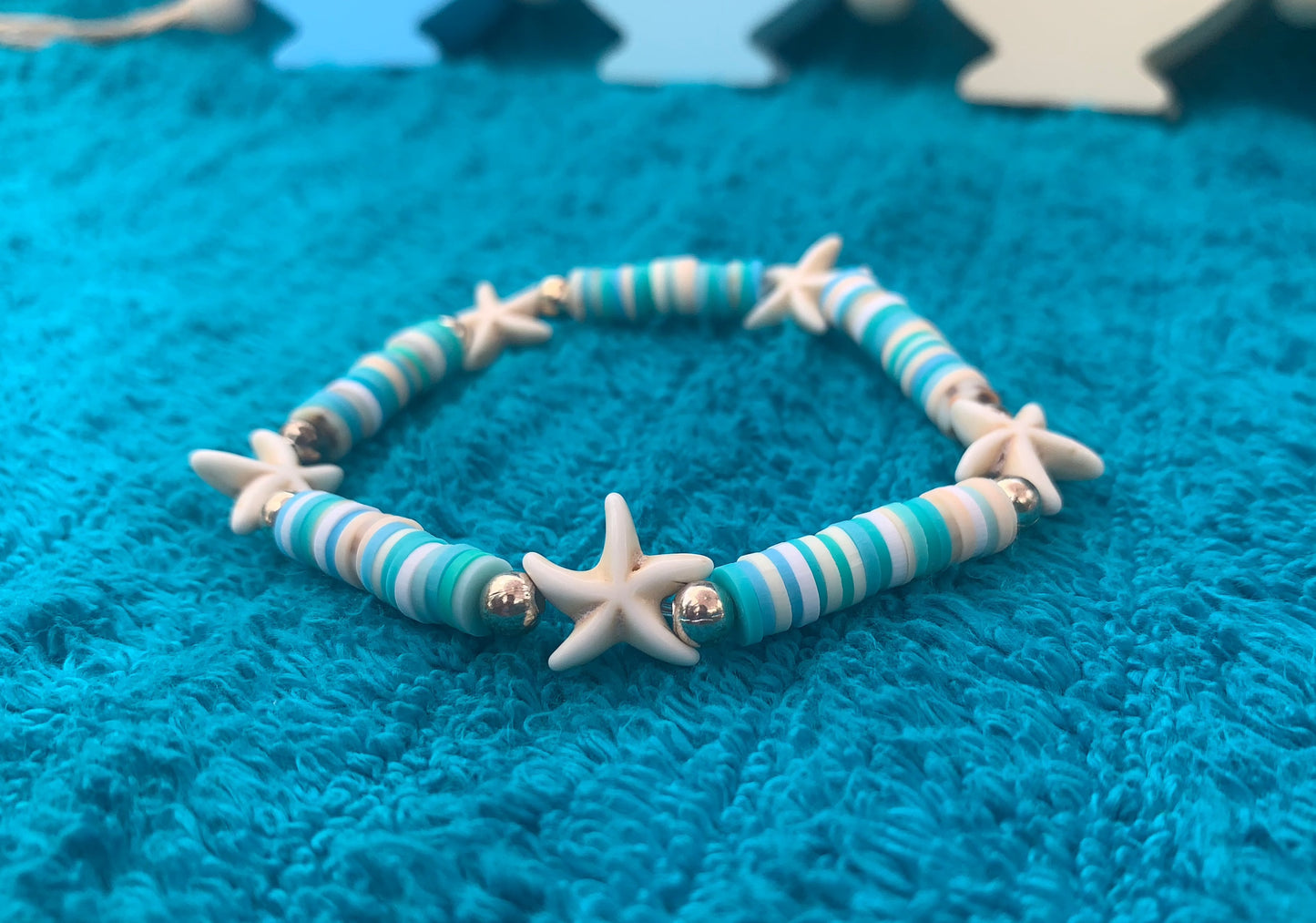 Starfish Heishi Bead Bracelet