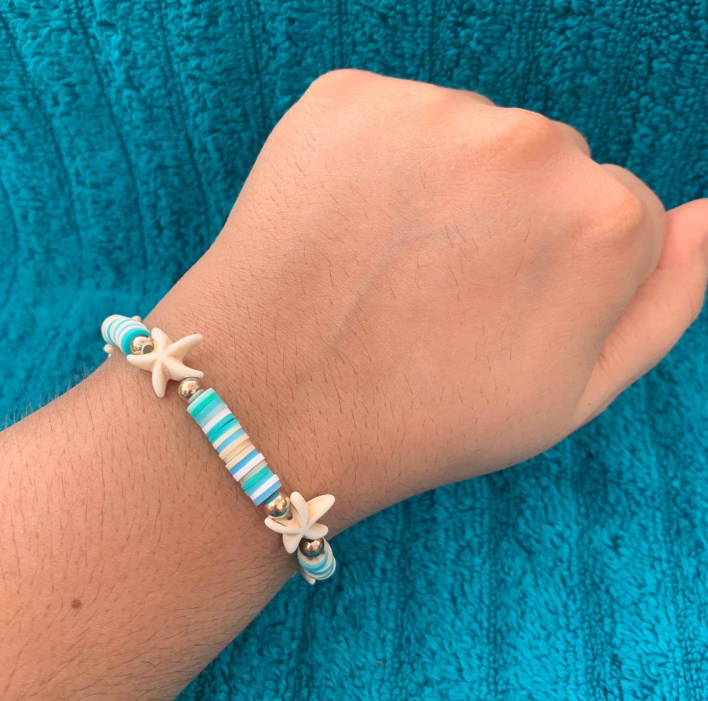 Starfish Heishi Bead Bracelet