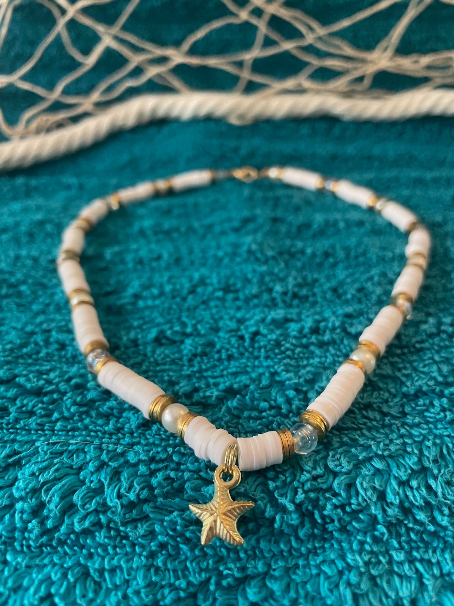 Heishi Bead Starfish Necklace