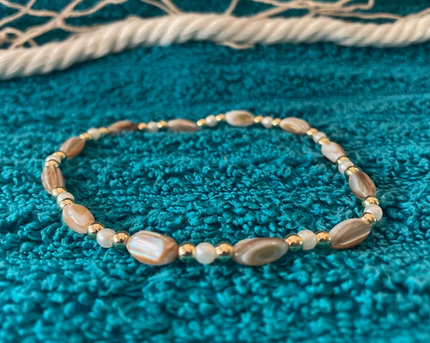 Rice Bead Ankle Bracelet