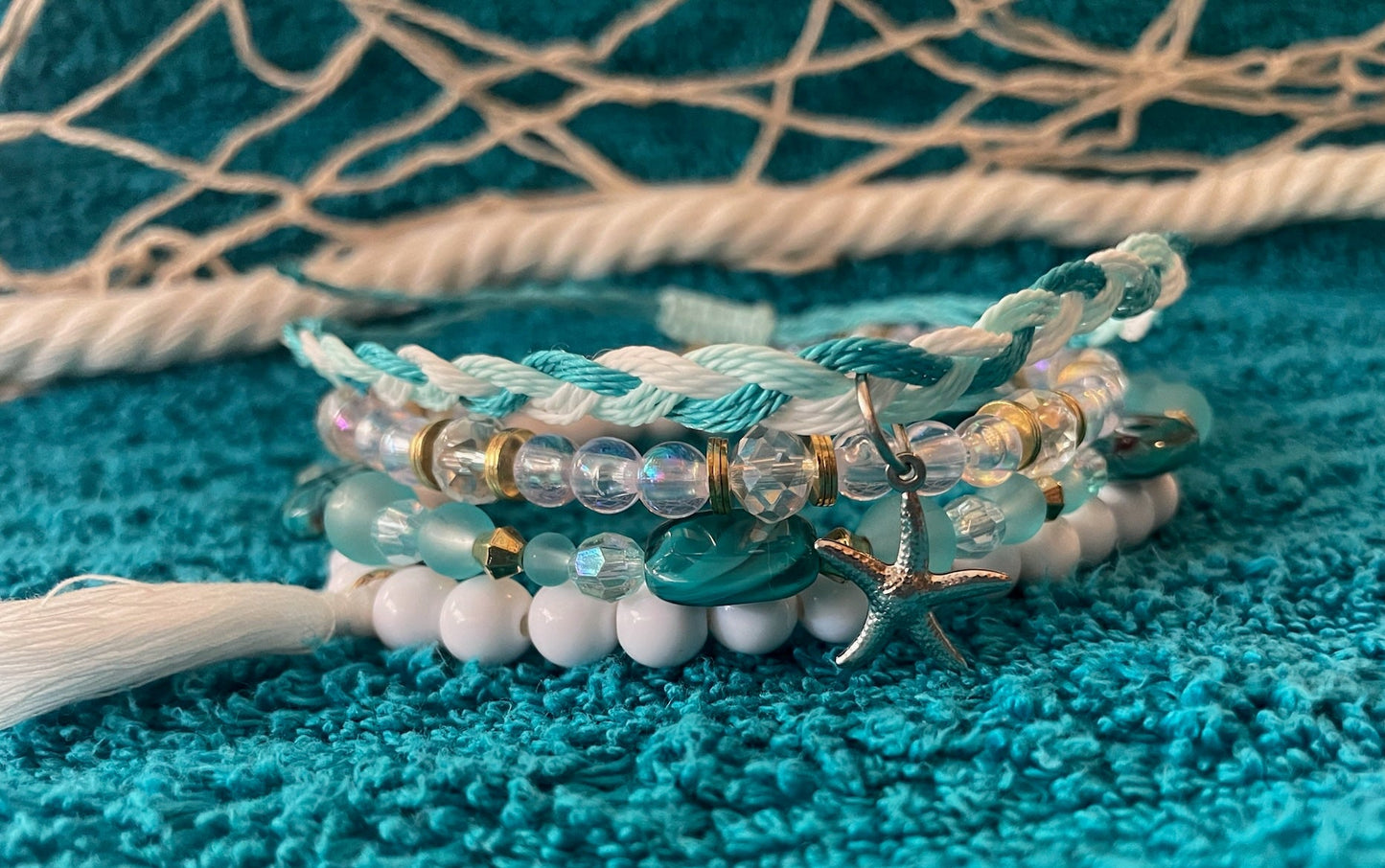 Starfish Soiree 4-Piece Anklet Set