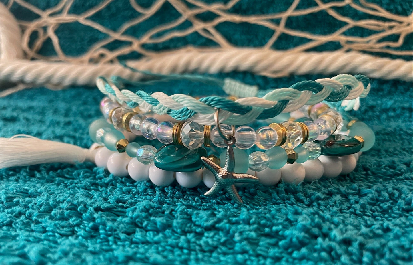 Starfish Soiree 4-Piece Anklet Set