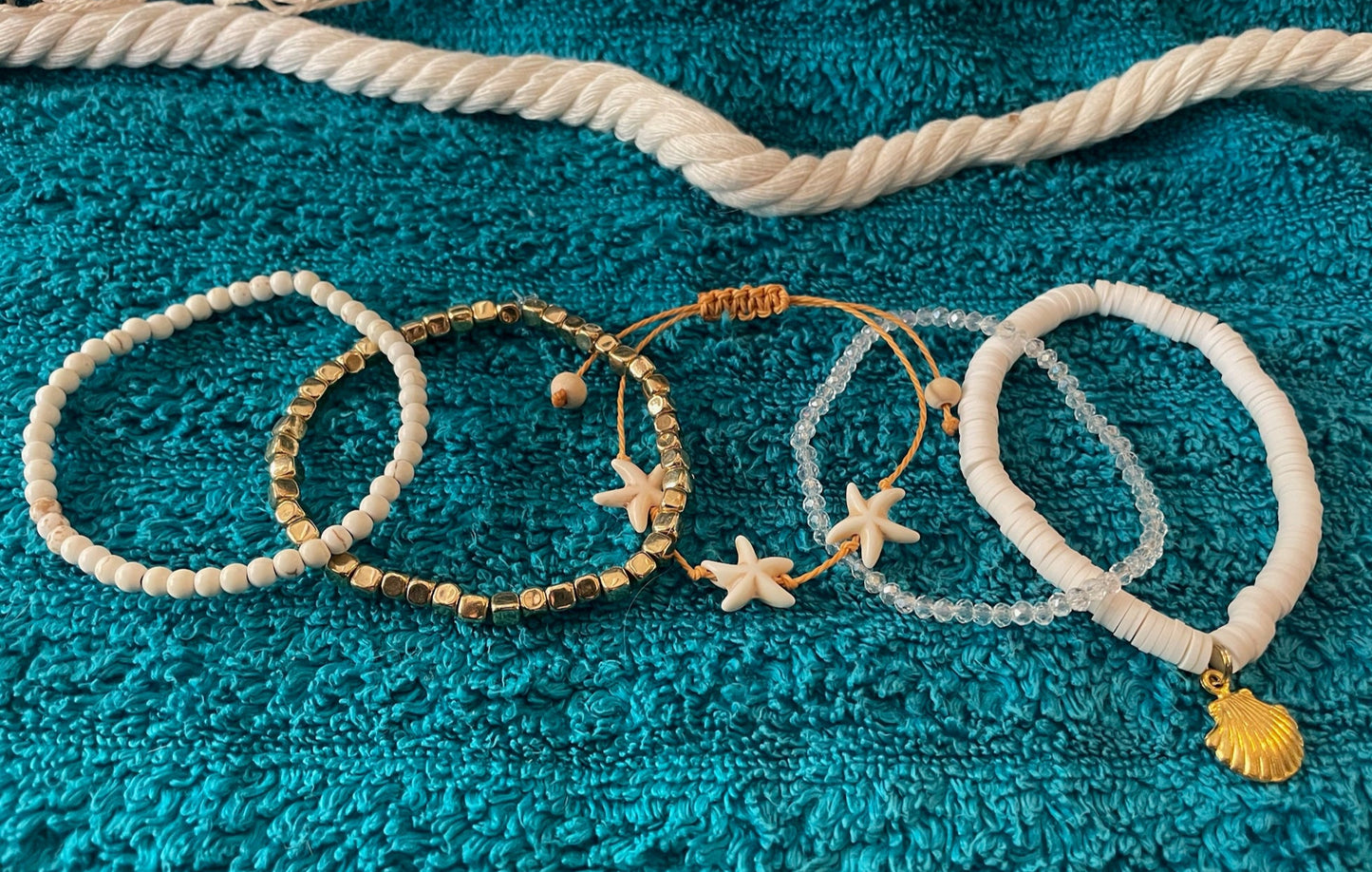 Triple Starfish Stackable Bracelet Set