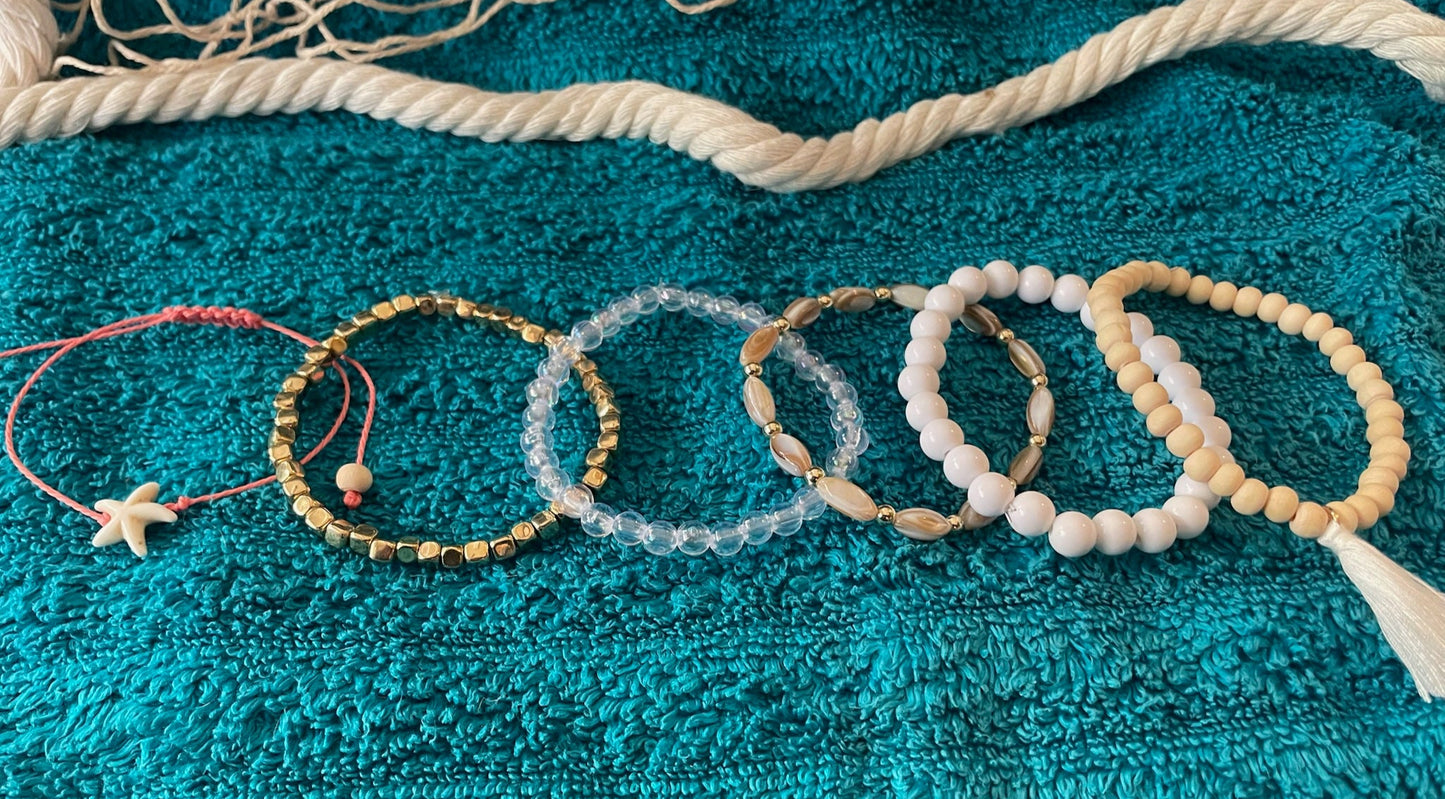 Single Starfish Stackable Bracelet Set