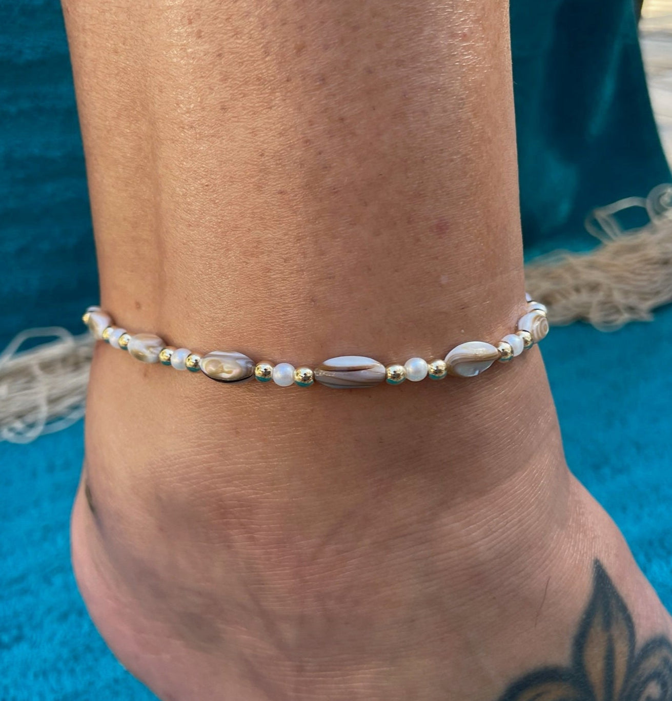 Rice Bead Ankle Bracelet