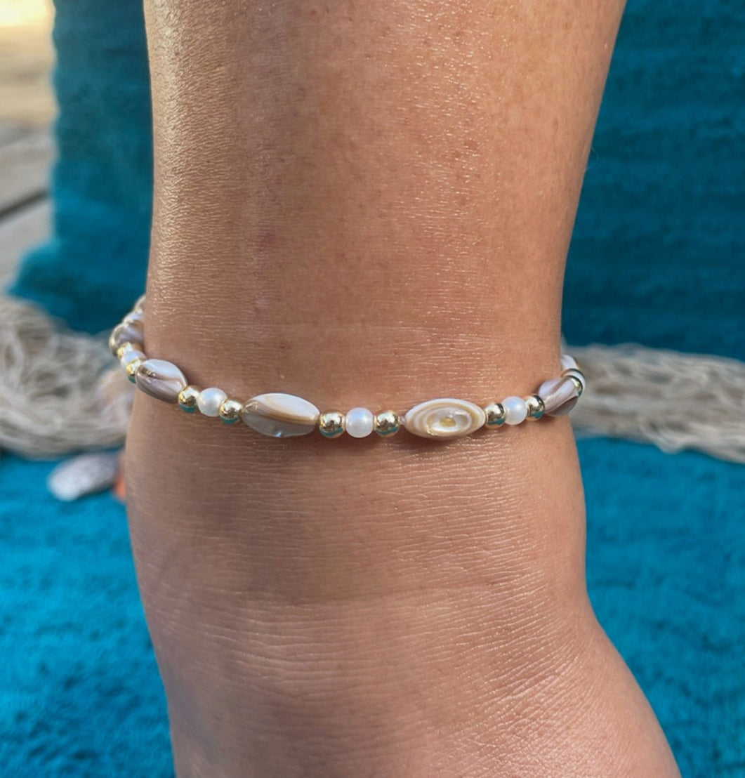 Rice Bead Ankle Bracelet