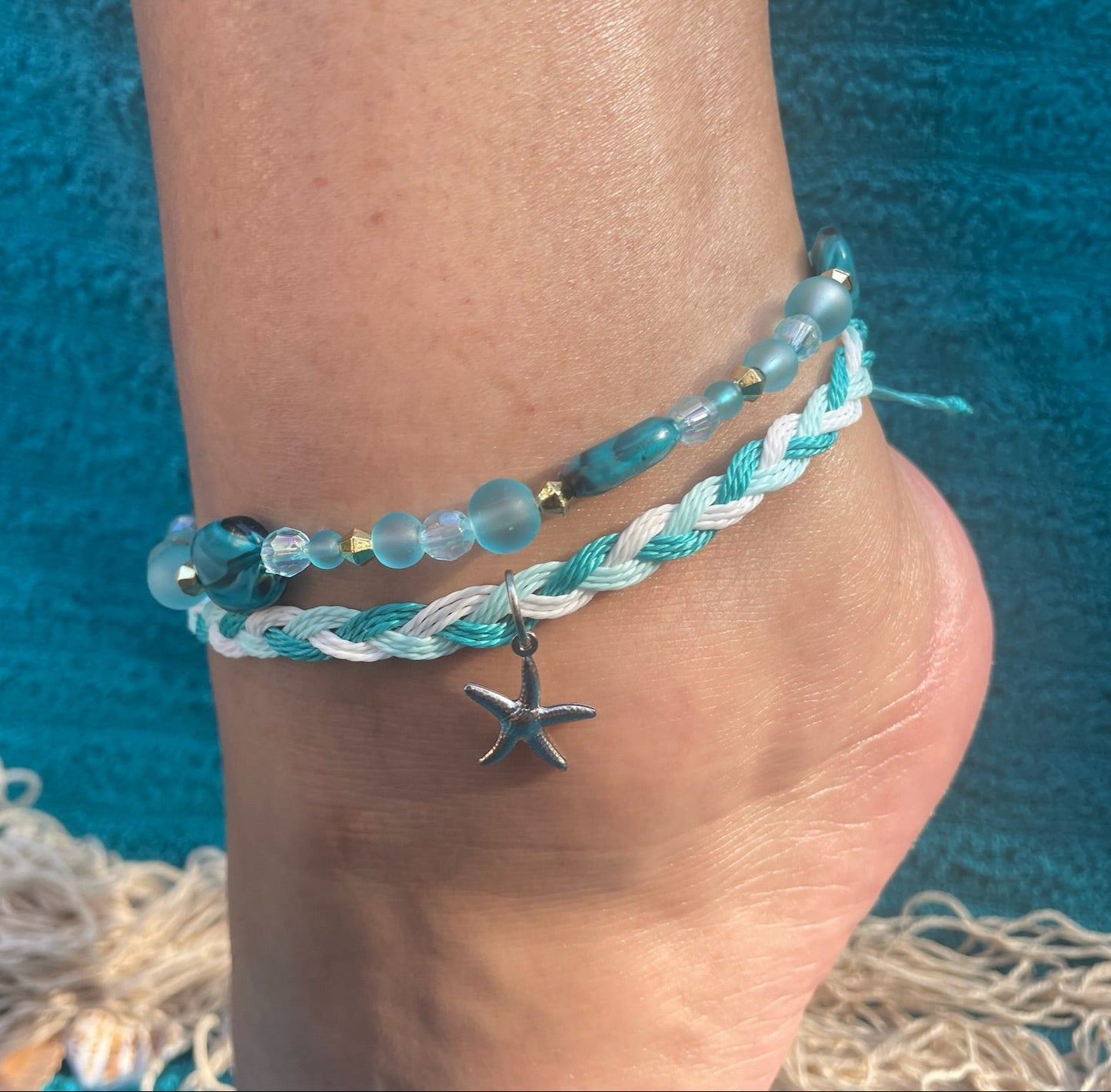 Starfish Soiree 2-Piece Anklet Set