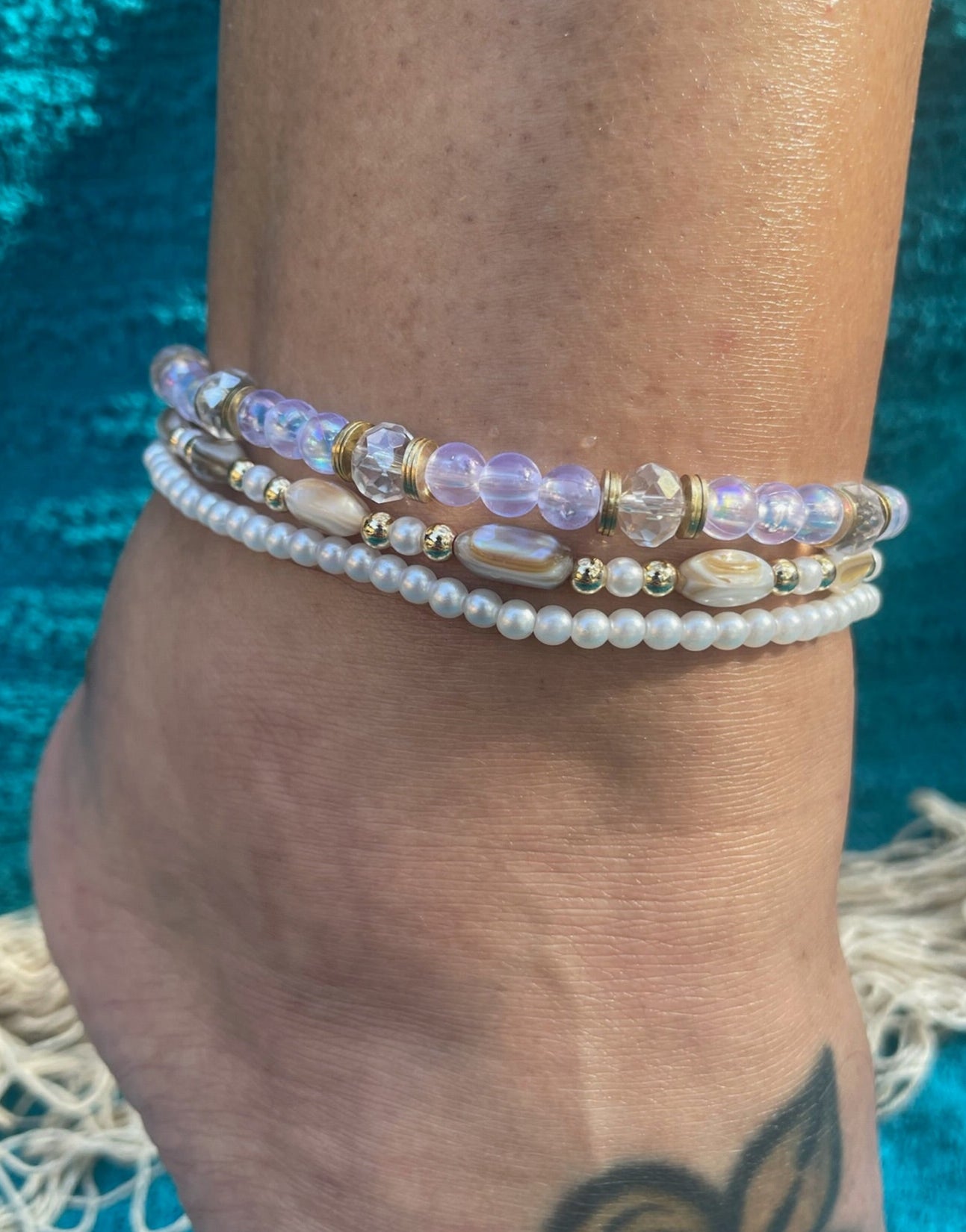 Pretty Pearl Anklet Set