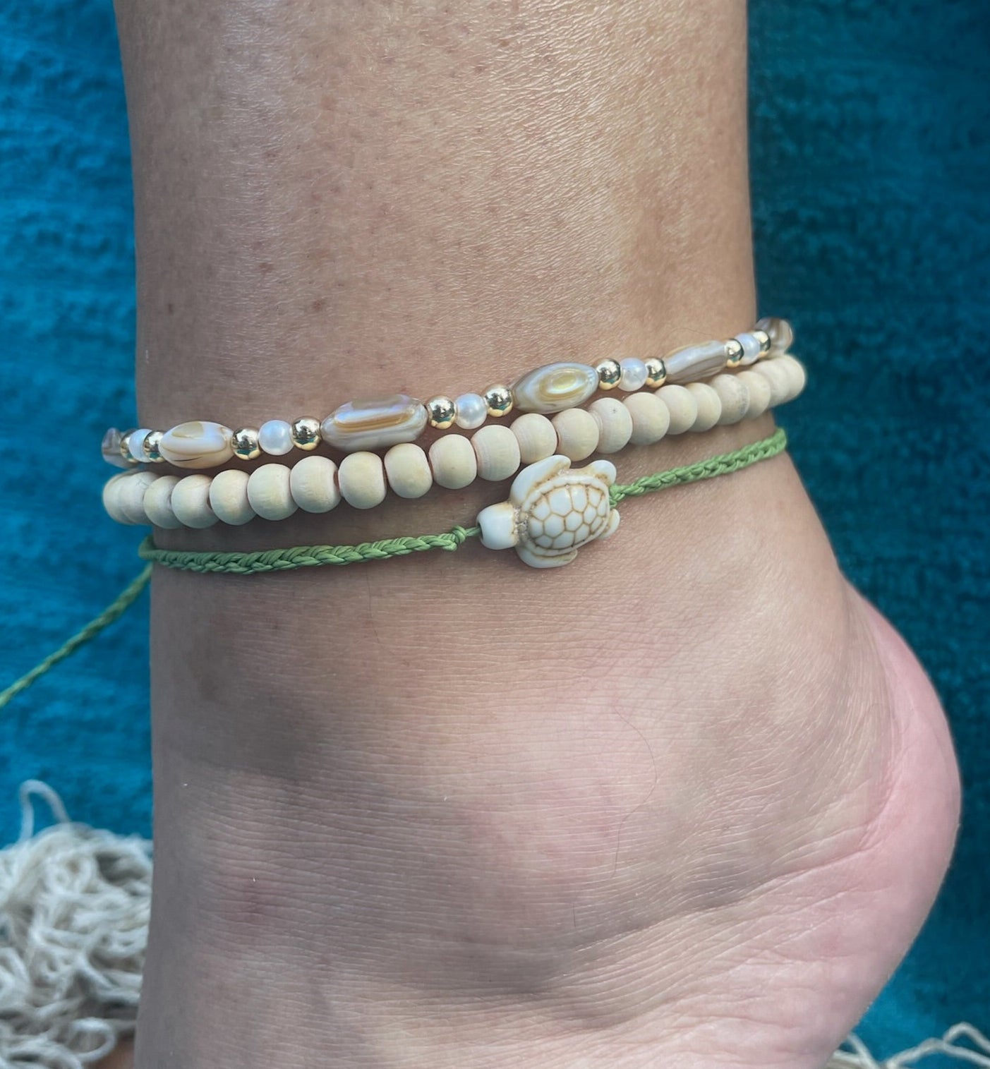Turtles in the Sand Anklet Set