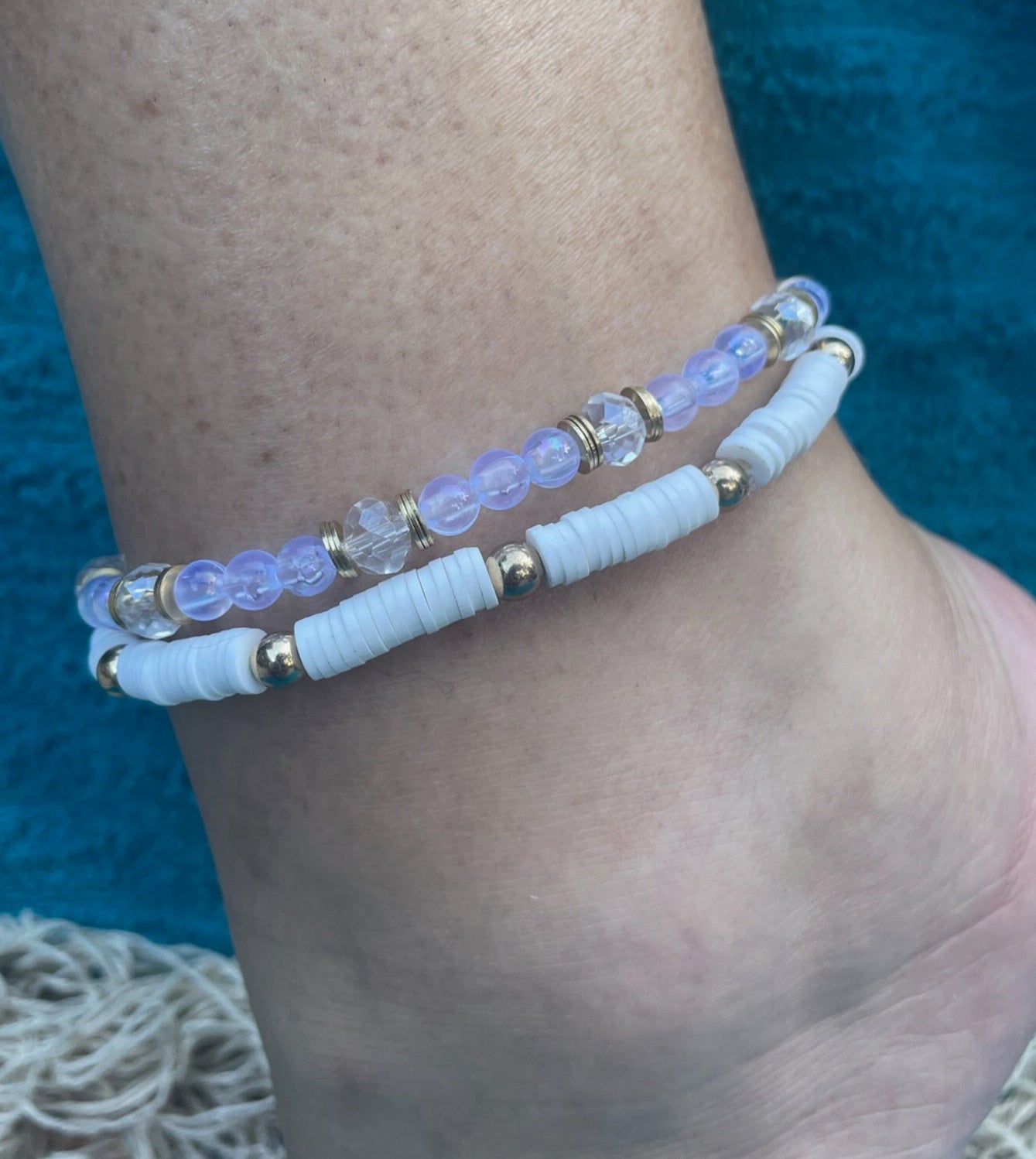 Island Gold 2-Piece Anklet Set