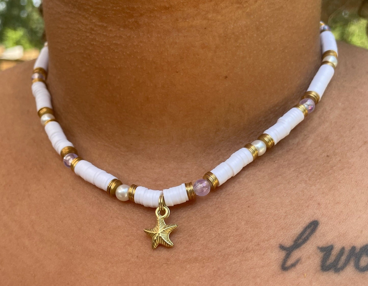 Heishi Bead Starfish Necklace