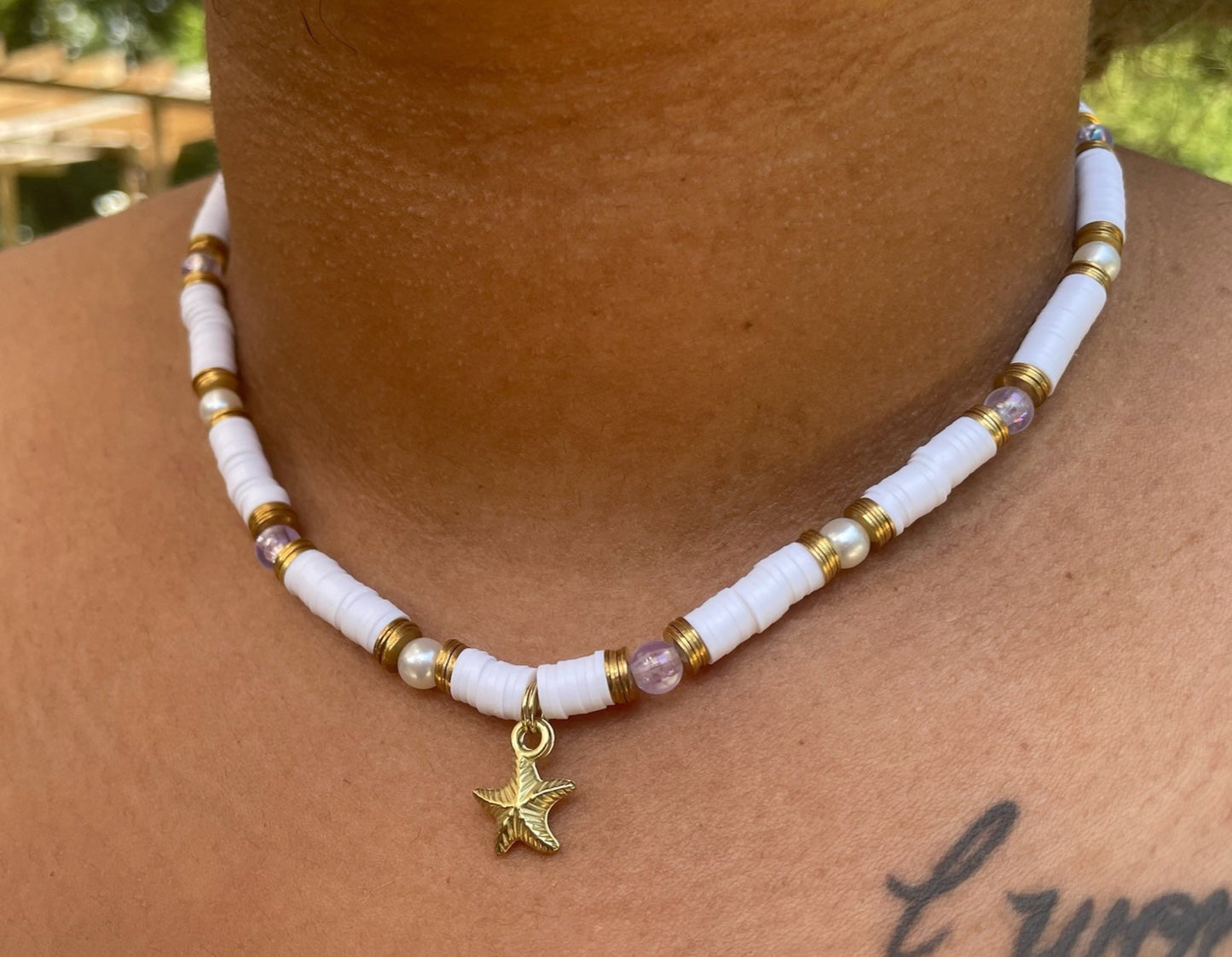 Heishi Bead Starfish Necklace