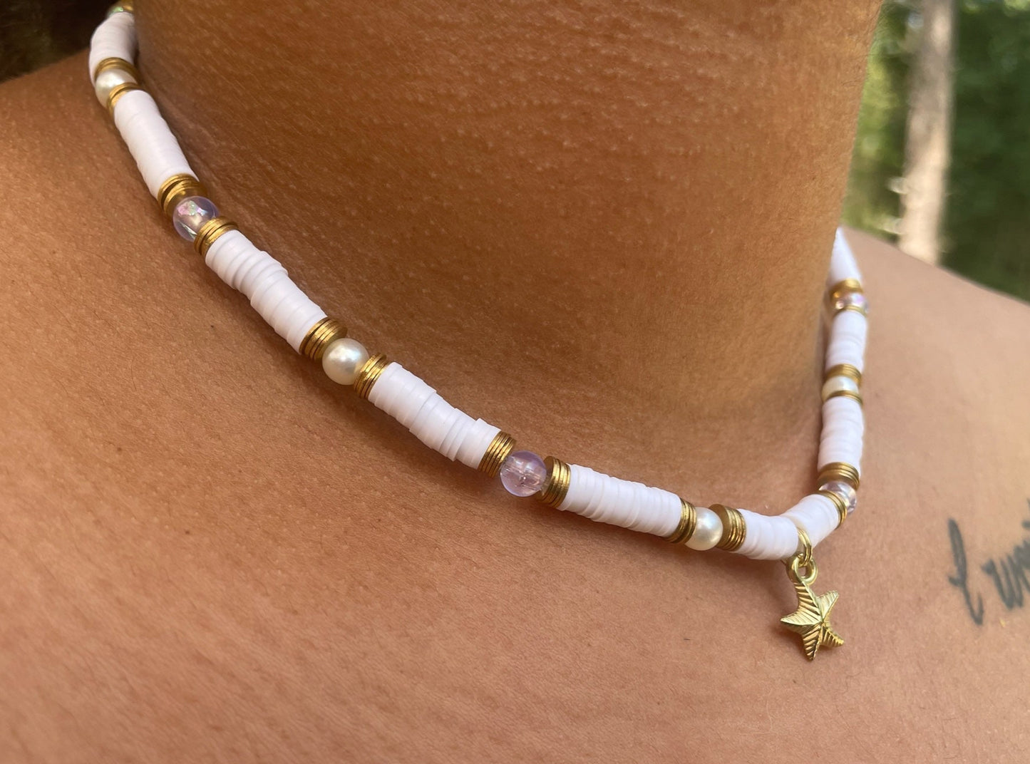 Heishi Bead Starfish Necklace