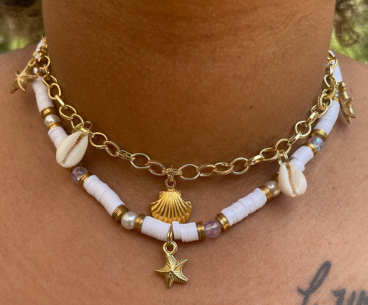Ocean Goddess Charm Necklace Set