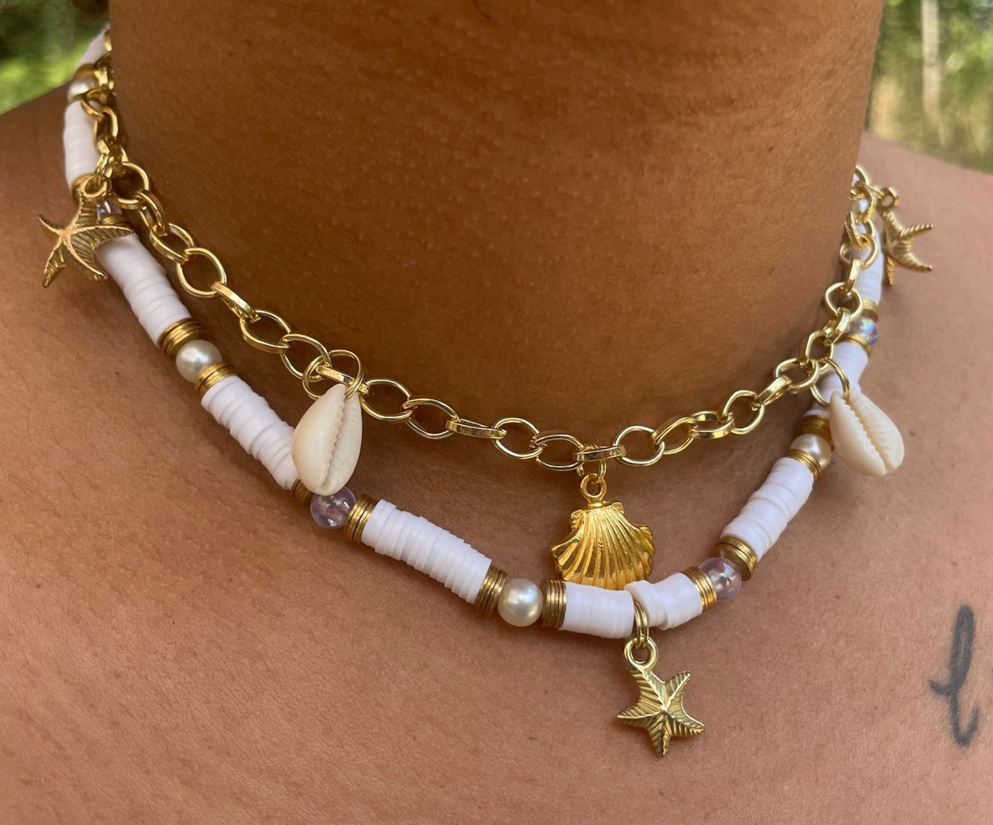 Ocean Goddess Charm Necklace Set