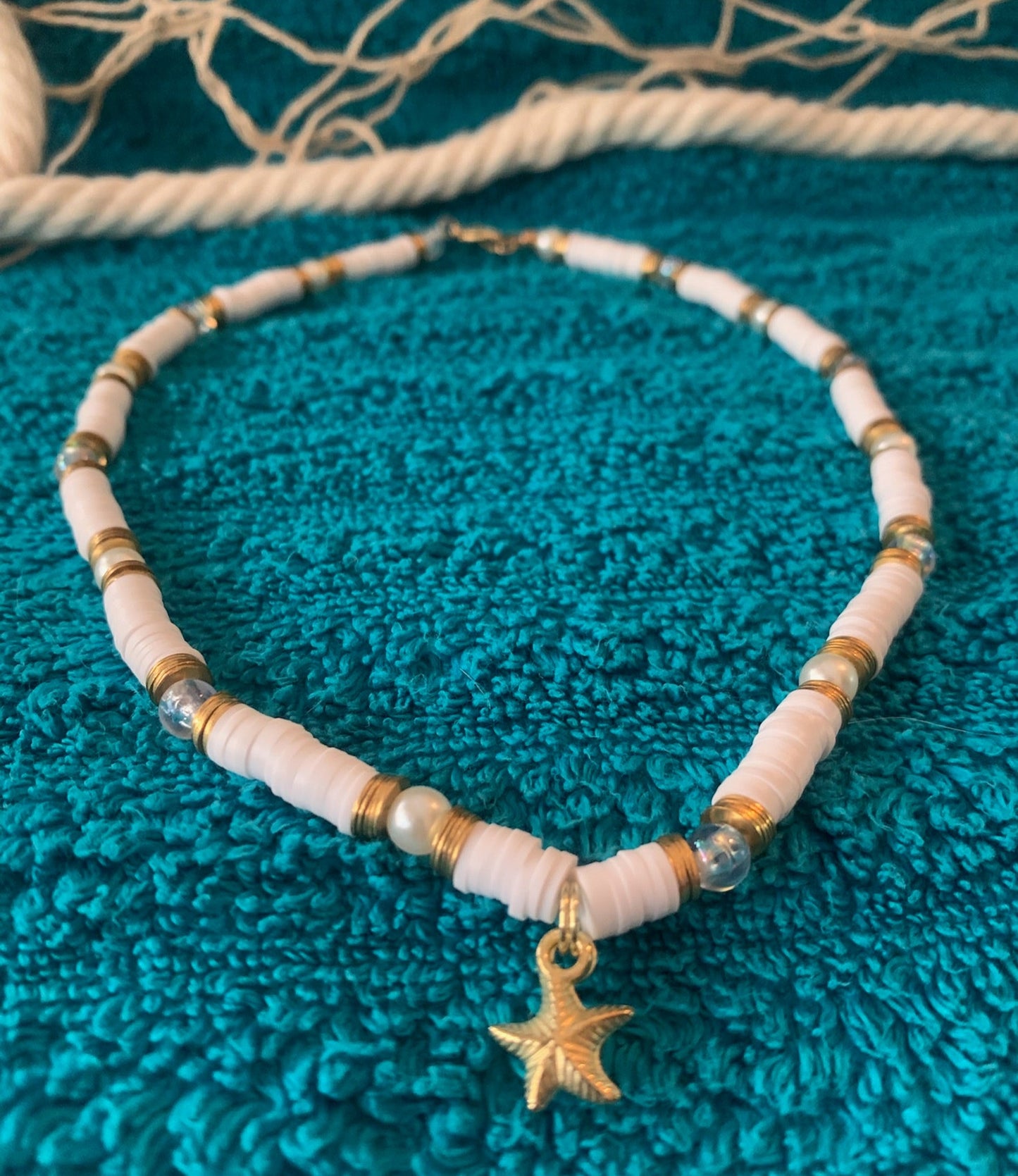 Heishi Bead Starfish Necklace