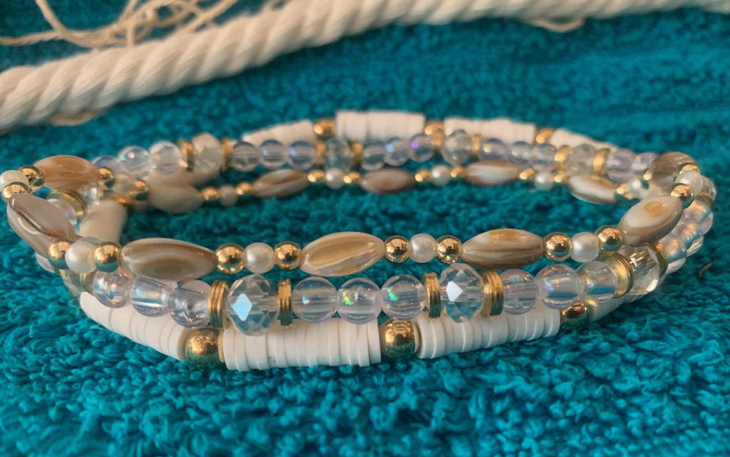 Island Gold 3-Piece Anklet Set