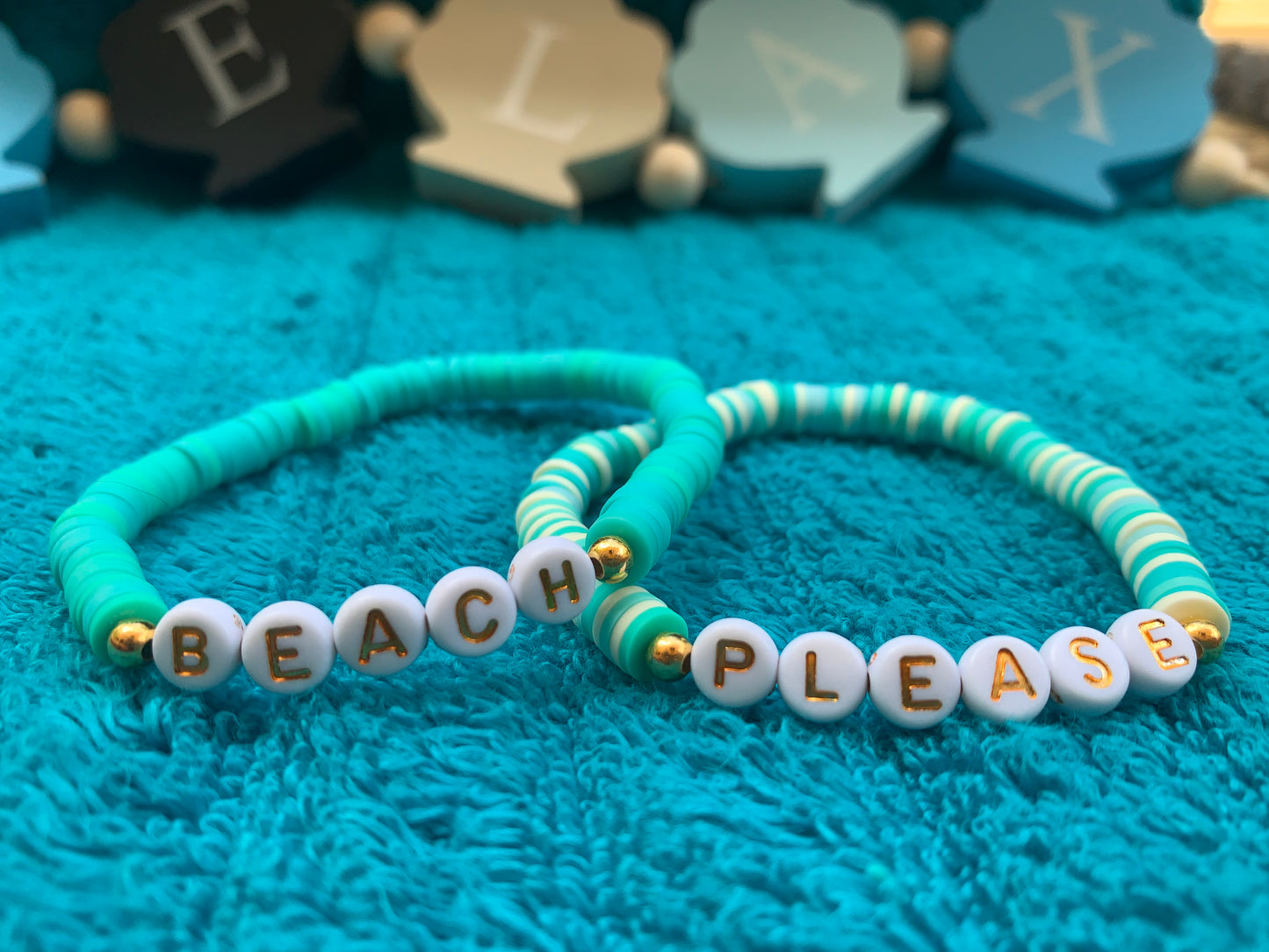 "Beach, Please" Heishi Bracelet Set