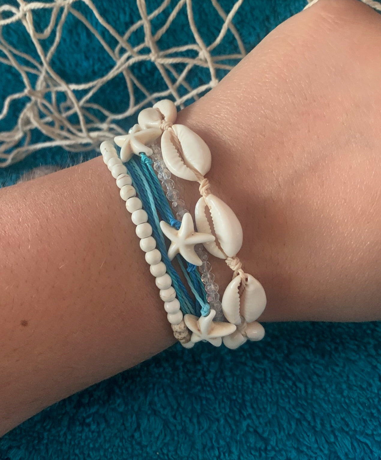 Sea Shells + Stars Stackable Bracelet Set