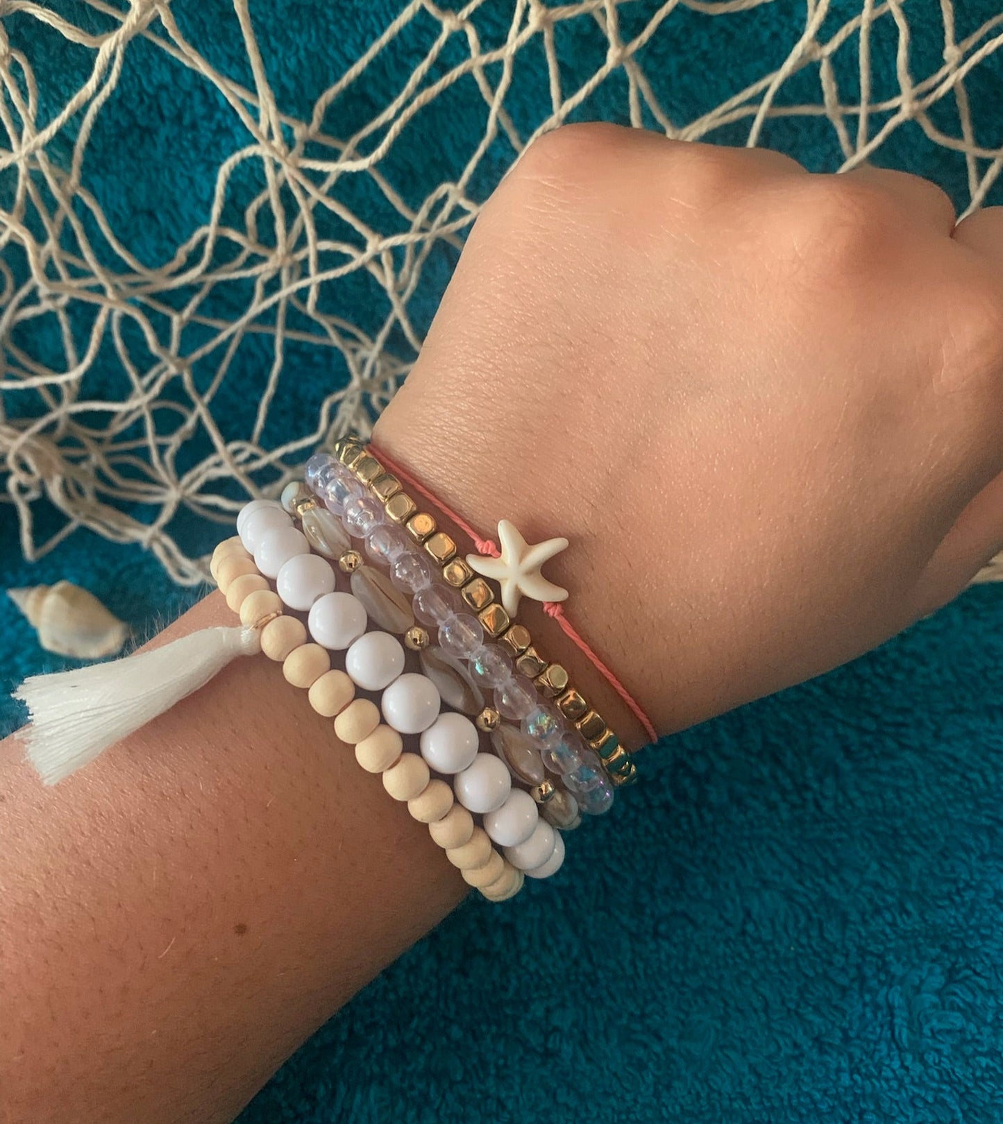Single Starfish Stackable Bracelet Set
