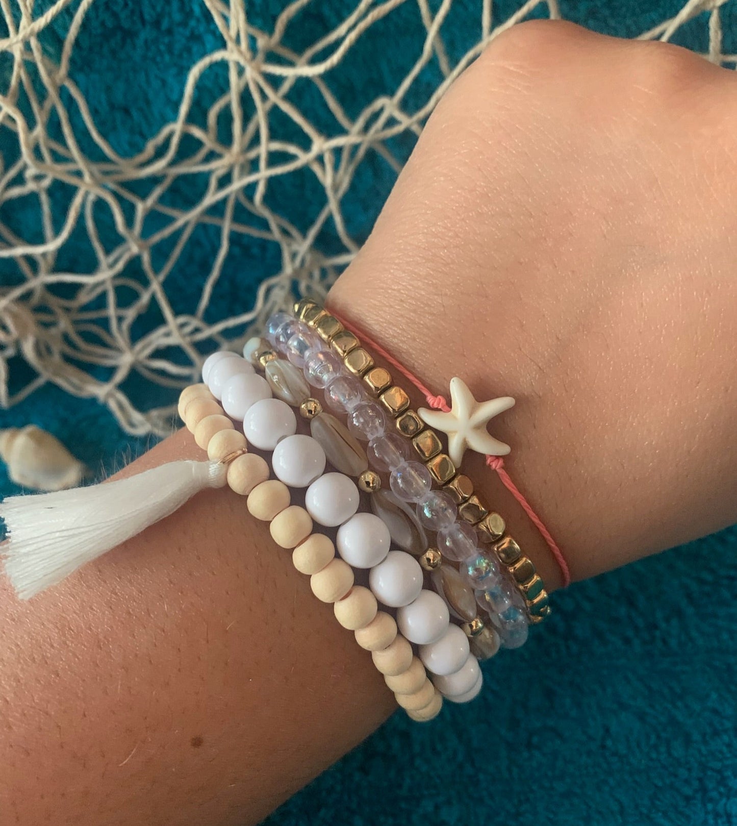 Single Starfish Stackable Bracelet Set