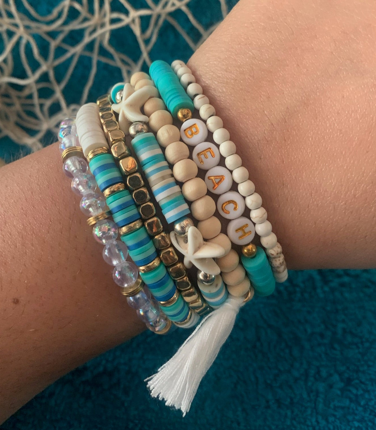 "BEACH" Stackable Bracelet Set