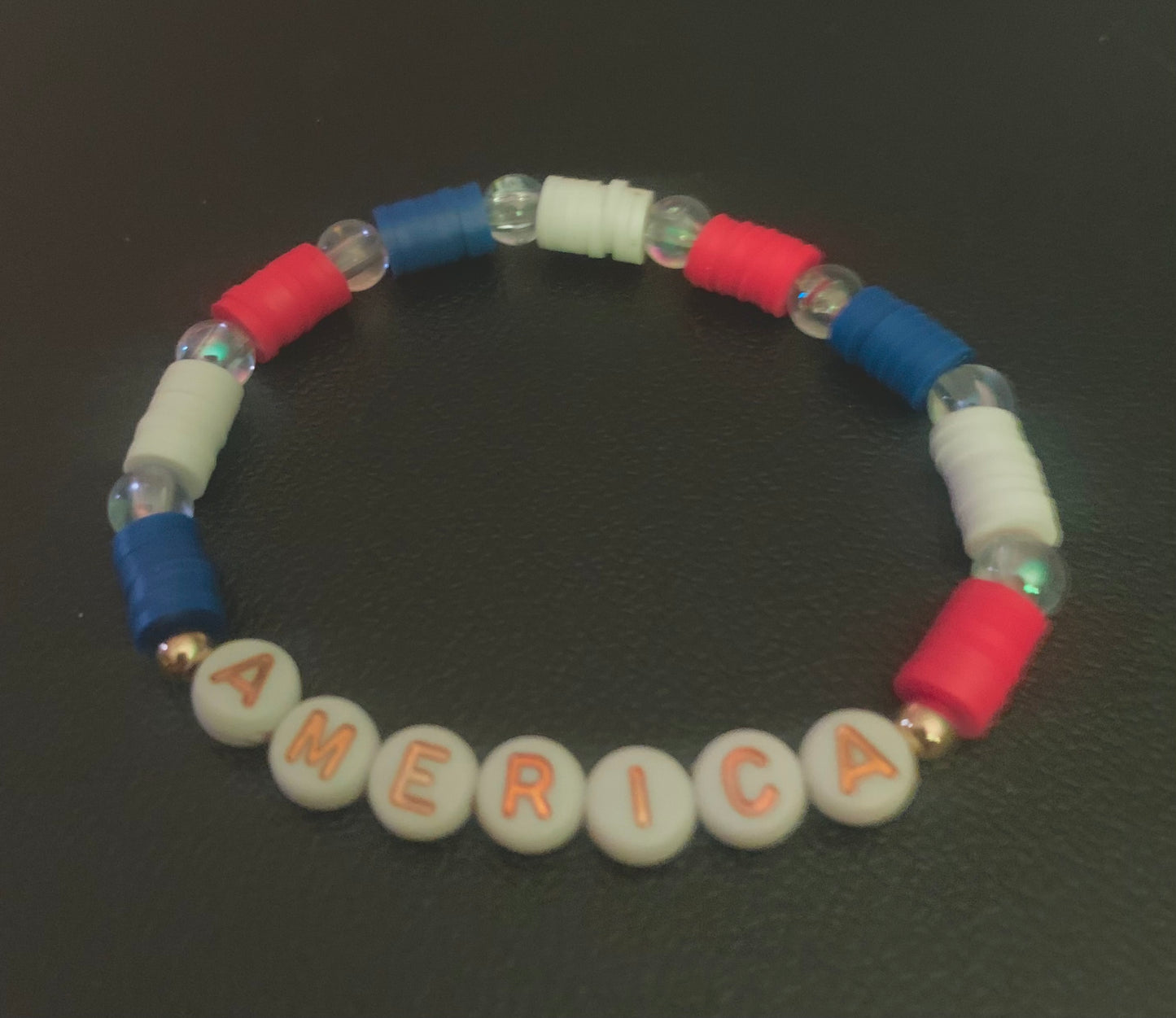 Mini Color Block Letter Bracelet