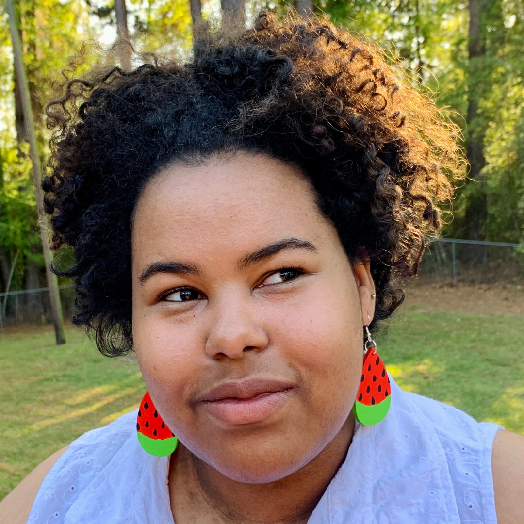 Handpainted Watermelon Slice Earrings