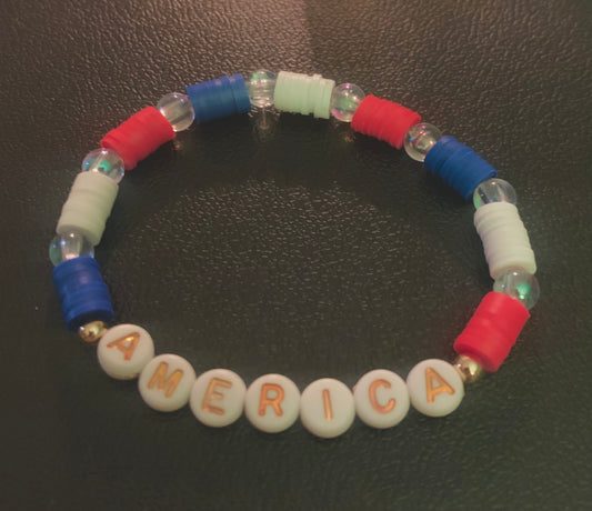 Mini Color Block Letter Bracelet