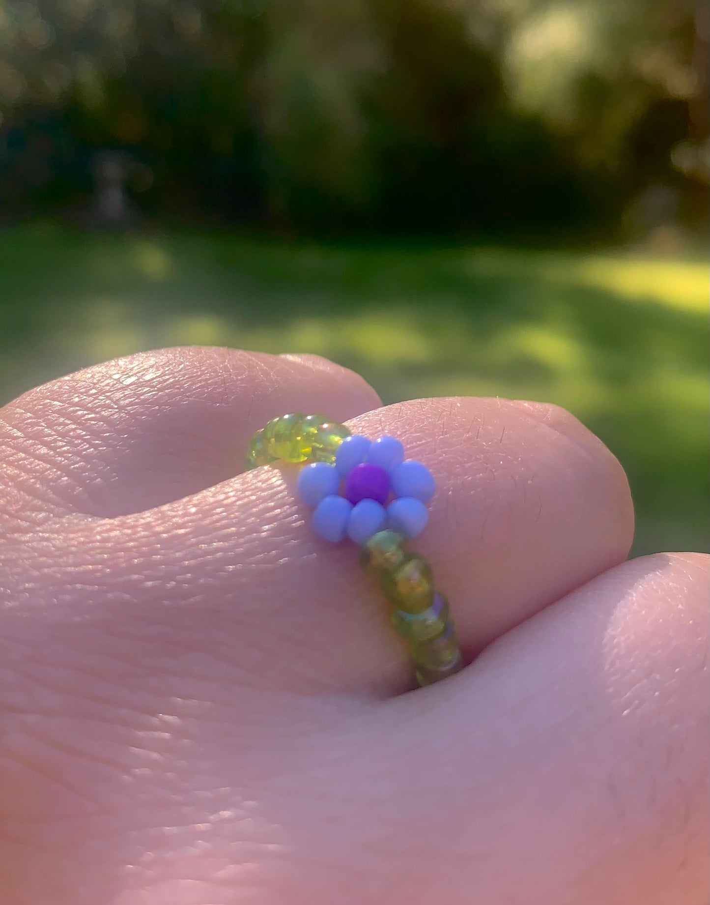 "Sweet Pea" Flower-Chain Seed Bead Bracelet