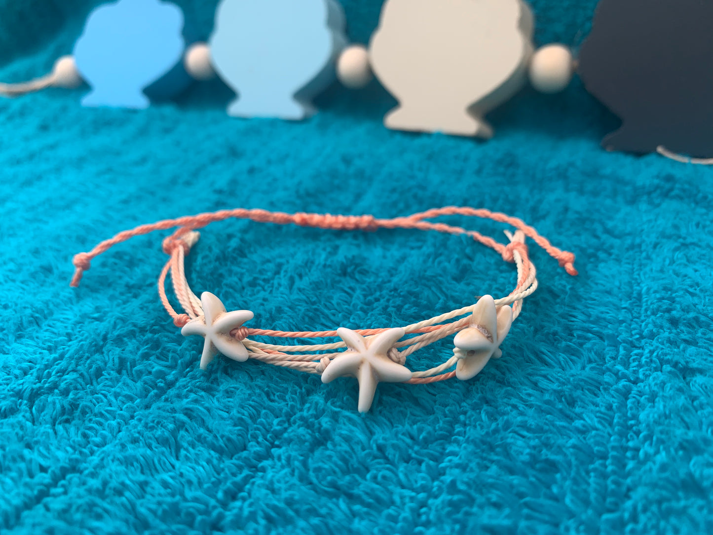 Multi-Strand Wax Cord Starfish Bracelet