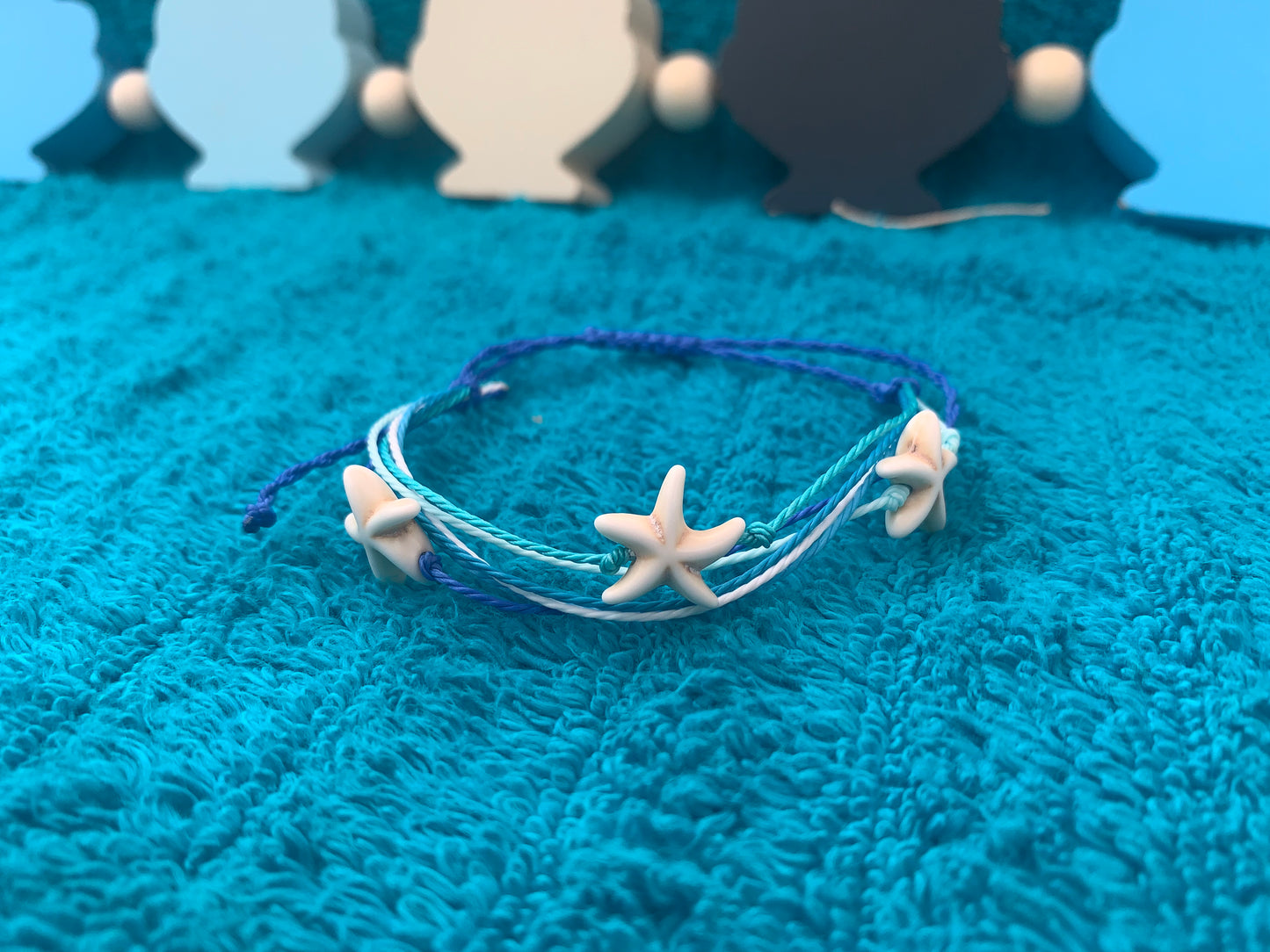 Multi-Strand Wax Cord Starfish Bracelet