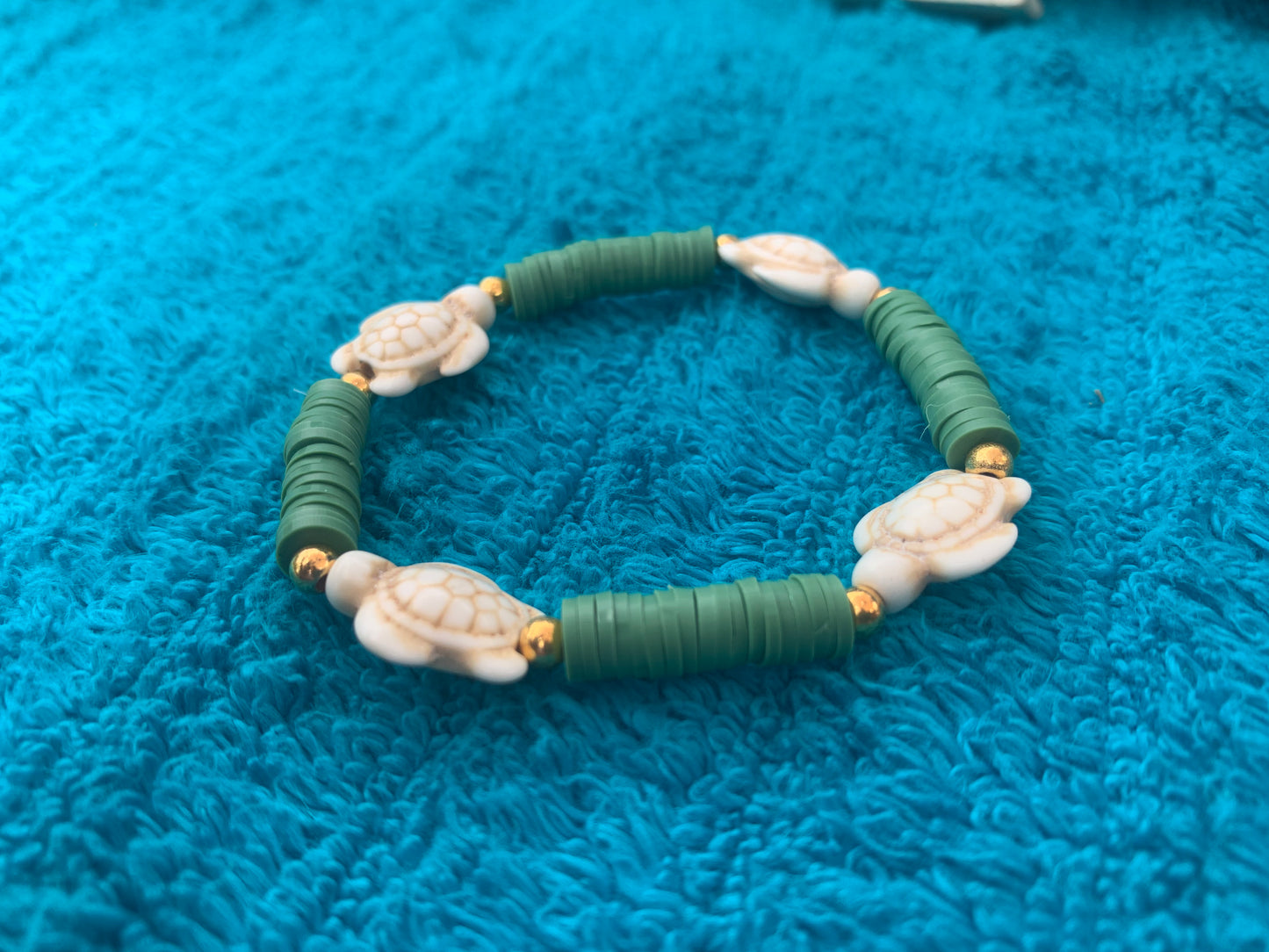 Multi Turtle Spacer Heishi Bracelet