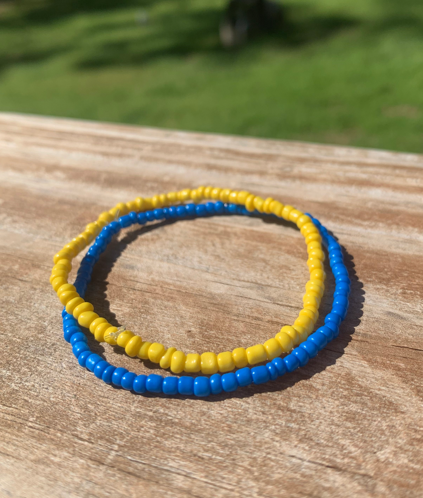 Ukrainian Flag Seed Bead Set