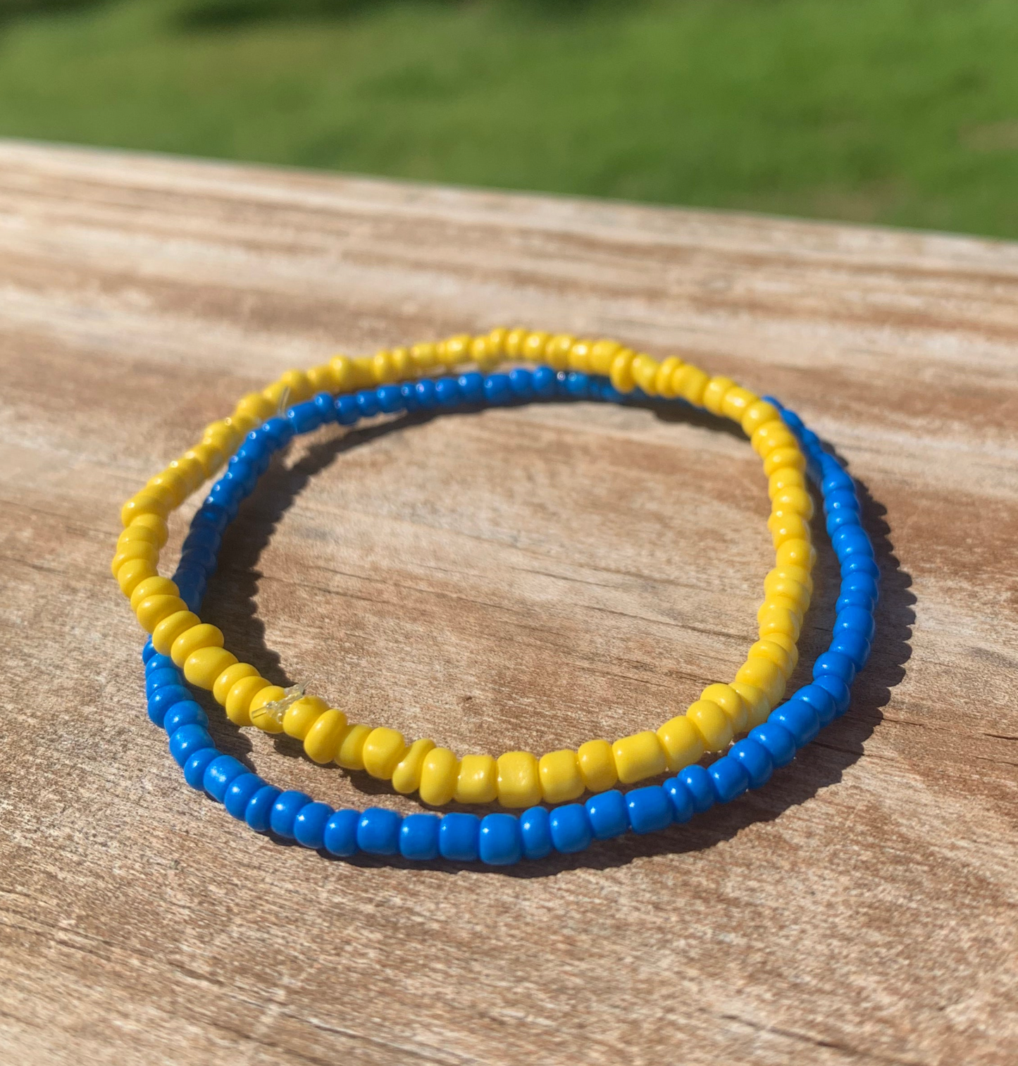 Ukrainian Flag Seed Bead Set