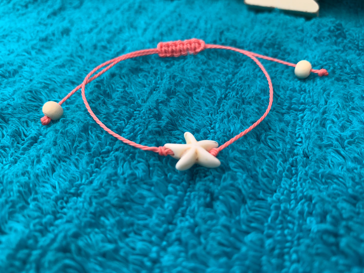 Single Strand Starfish Wax Cord Bracelet