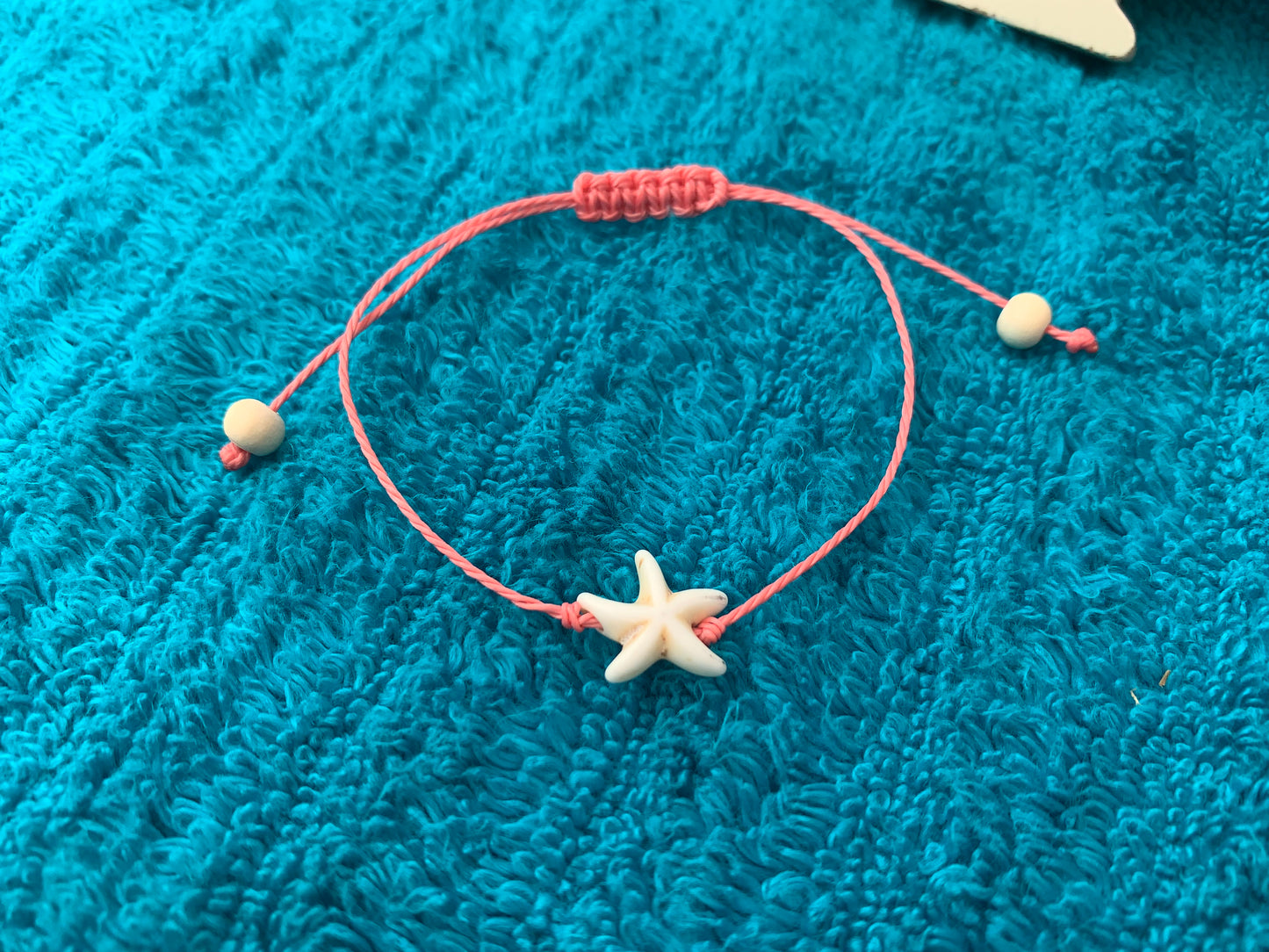 Single Strand Starfish Wax Cord Bracelet