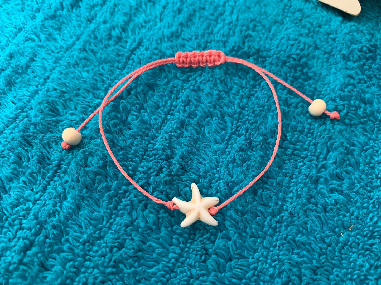 Single Strand Starfish Wax Cord Bracelet