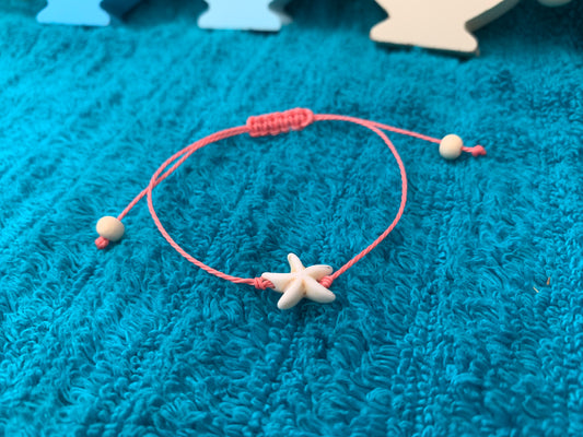 Single Strand Starfish Wax Cord Bracelet