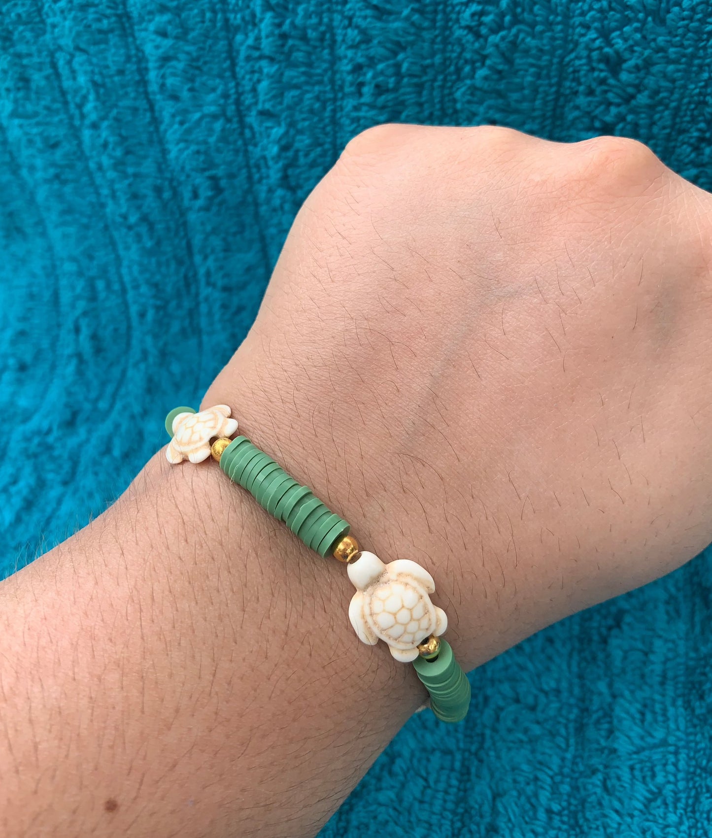 Multi Turtle Spacer Heishi Bracelet