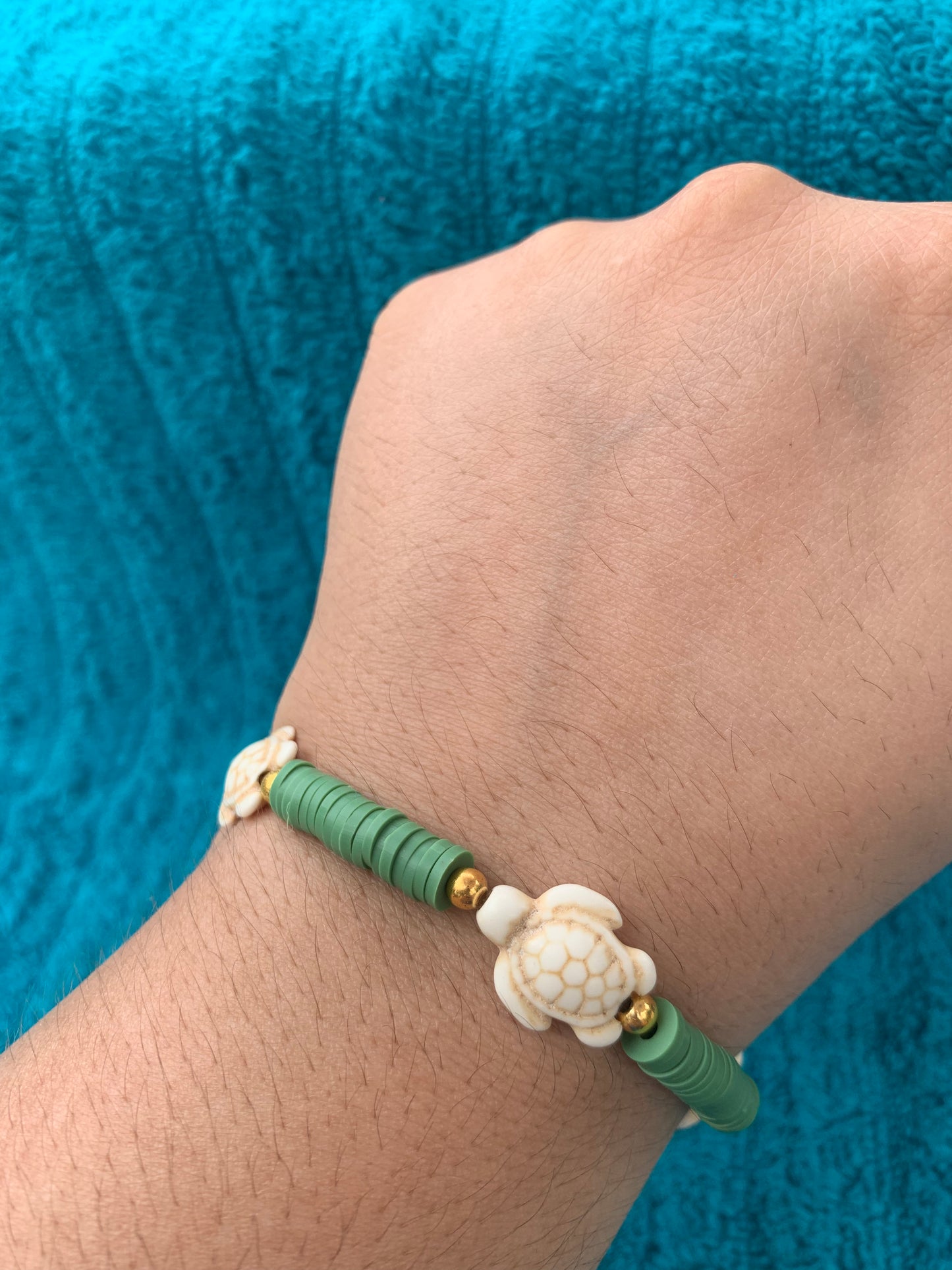 Multi Turtle Spacer Heishi Bracelet