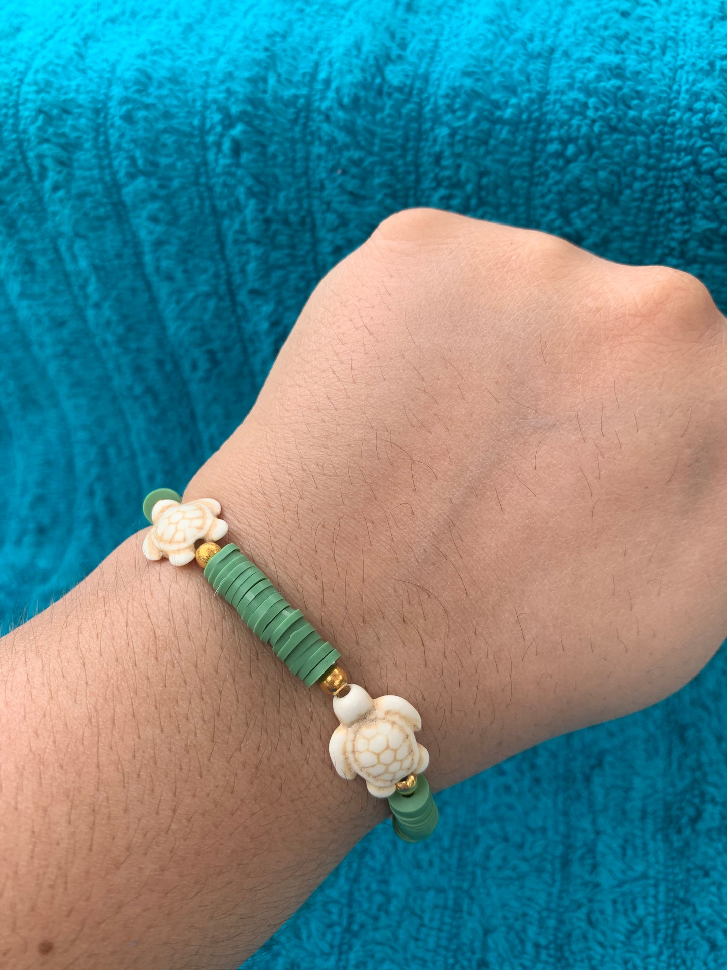 Multi Turtle Spacer Heishi Bracelet