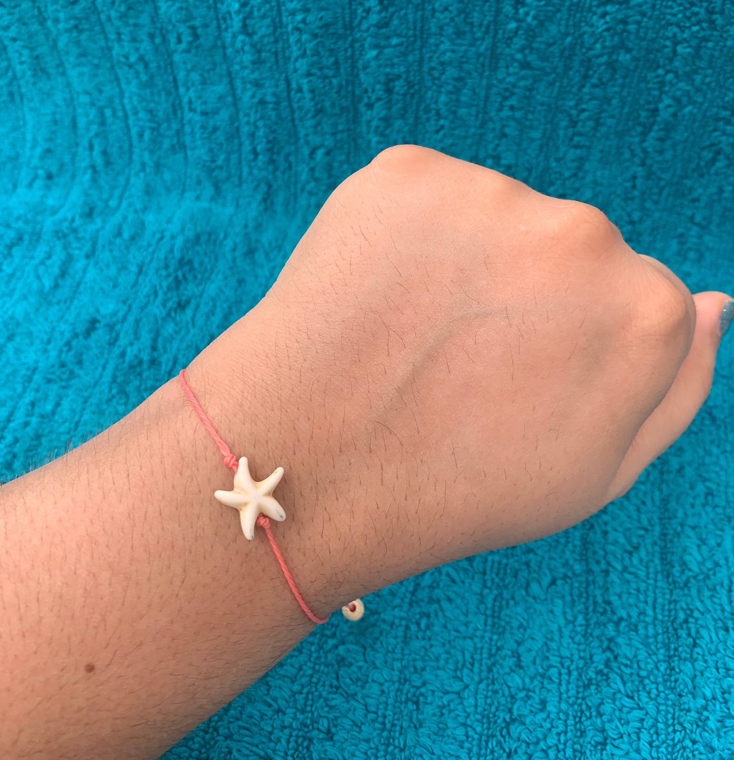 Single Strand Starfish Wax Cord Bracelet