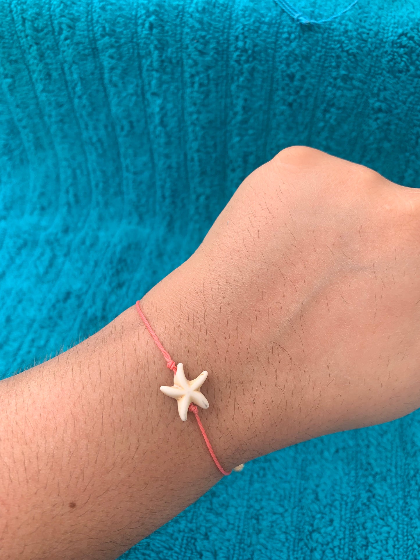 Single Strand Starfish Wax Cord Bracelet