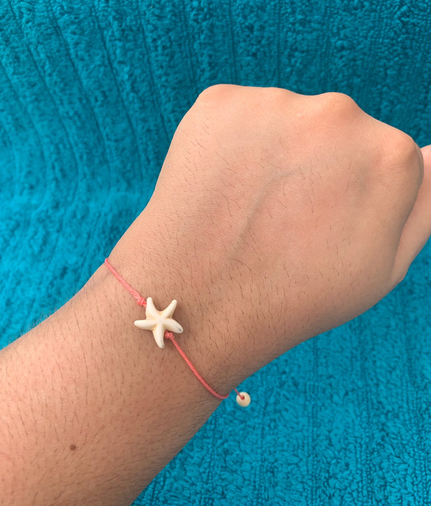 Single Strand Starfish Wax Cord Bracelet