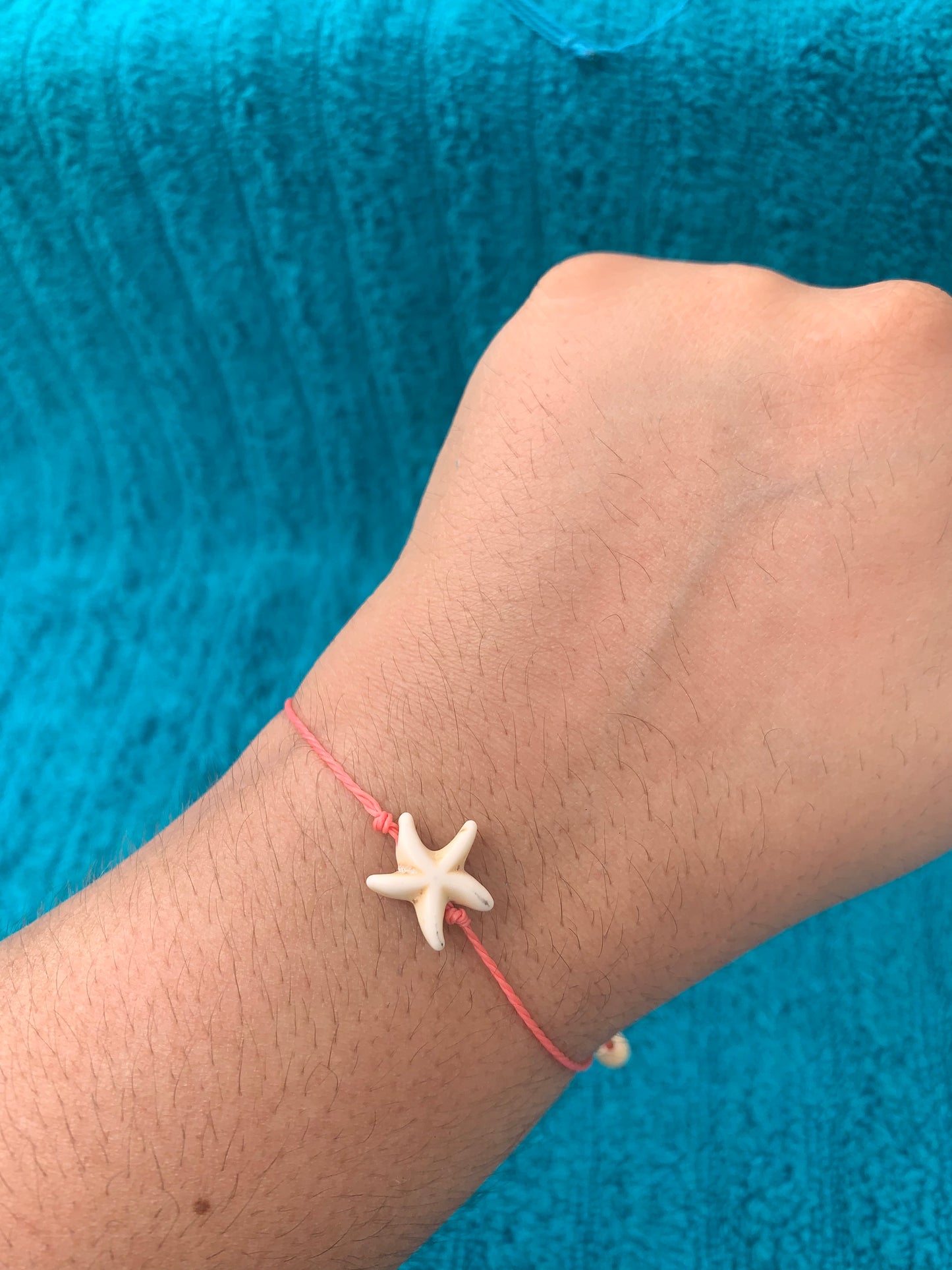 Single Strand Starfish Wax Cord Bracelet