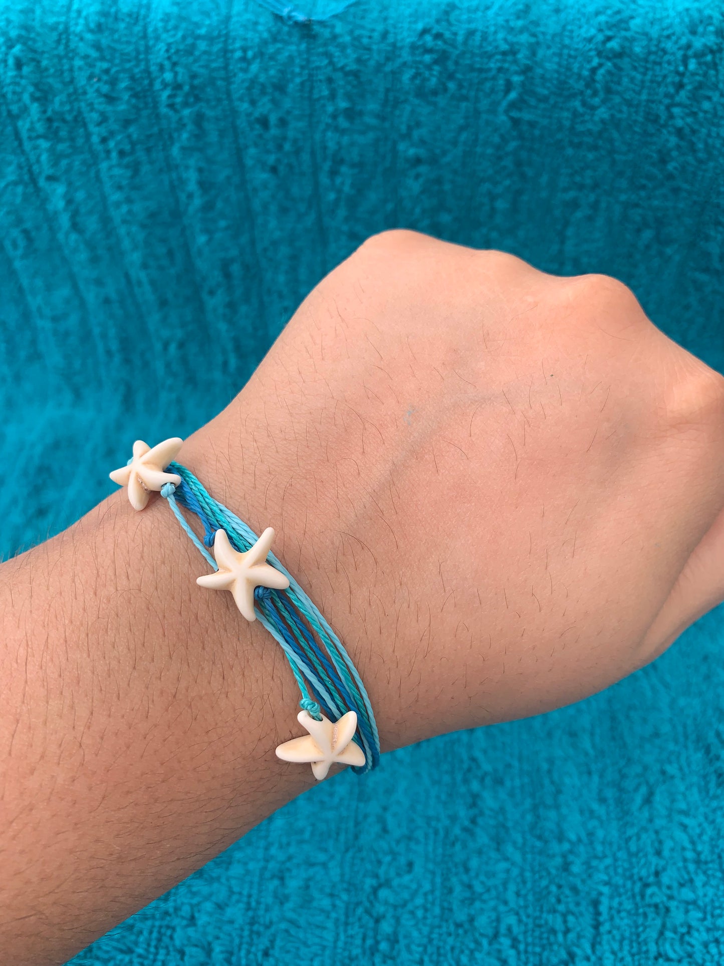 Multi-Strand Wax Cord Starfish Bracelet