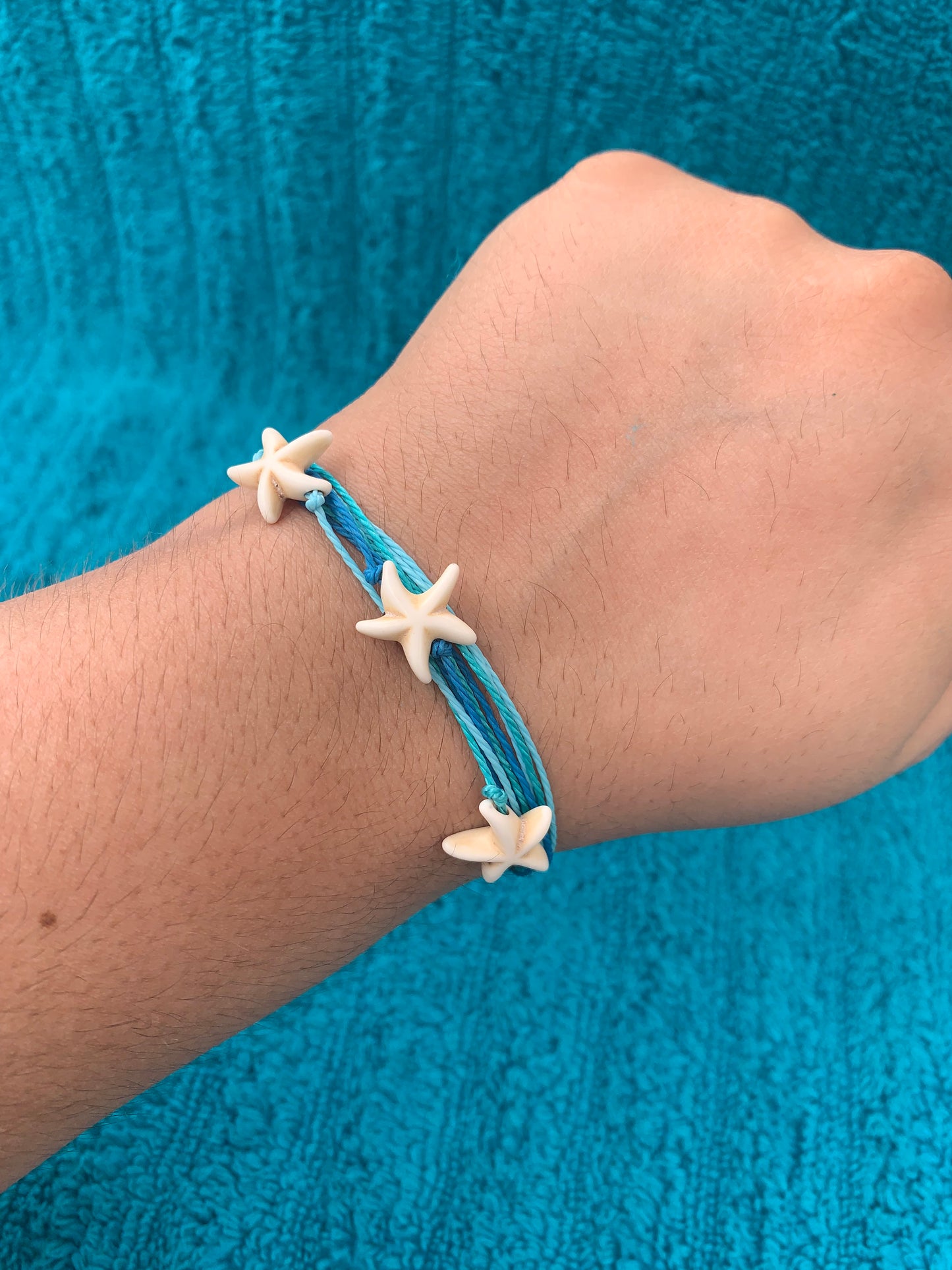 Multi-Strand Wax Cord Starfish Bracelet