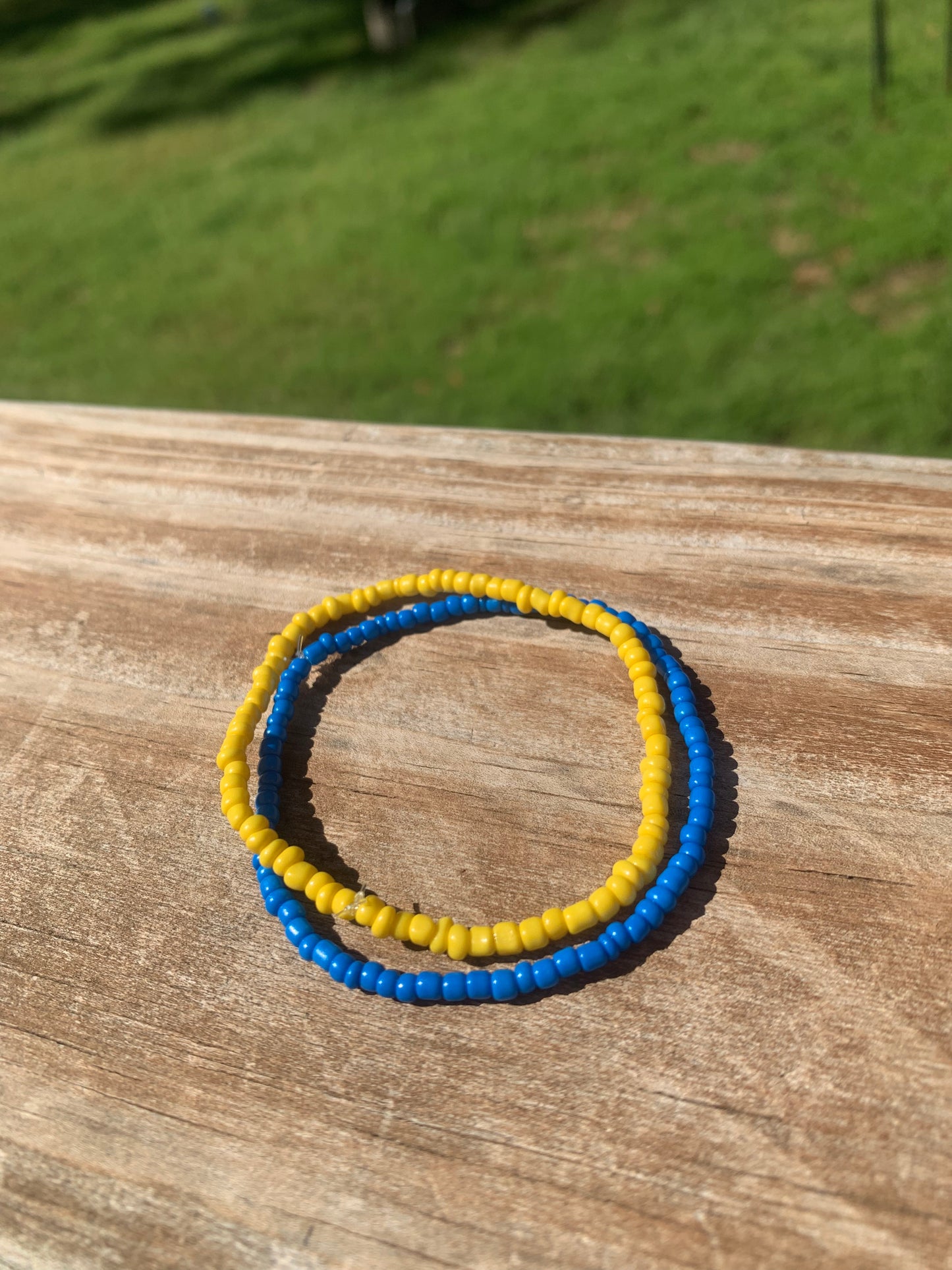 Ukrainian Flag Seed Bead Set