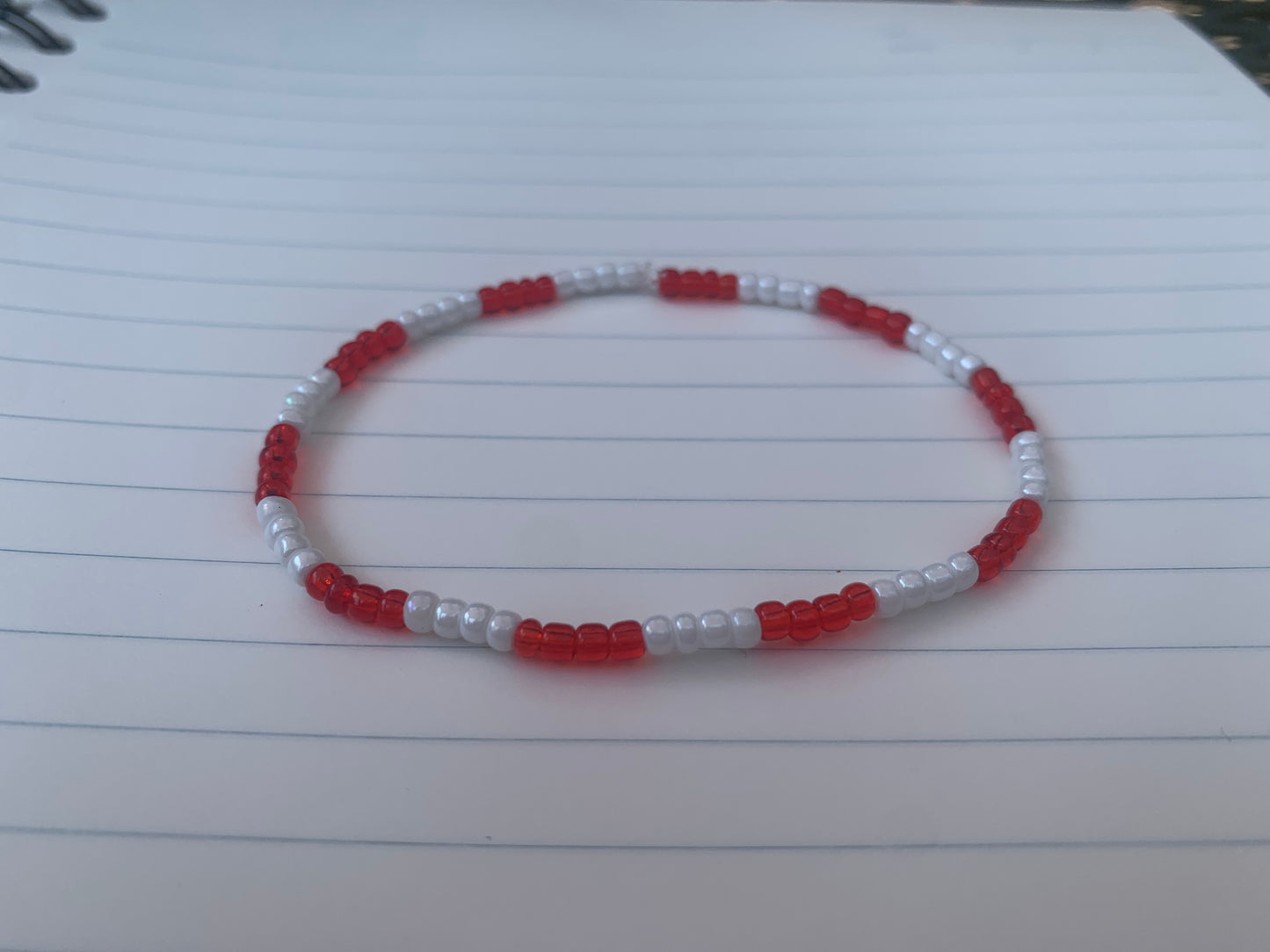 THS Color Themed Striped Seed Bead Bracelet